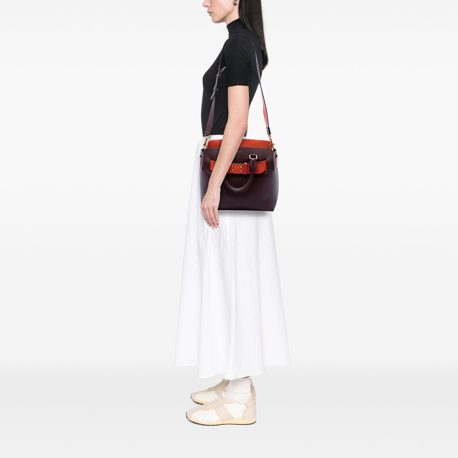 Burberry Small Bicolor Leather Marais Belt Bag
