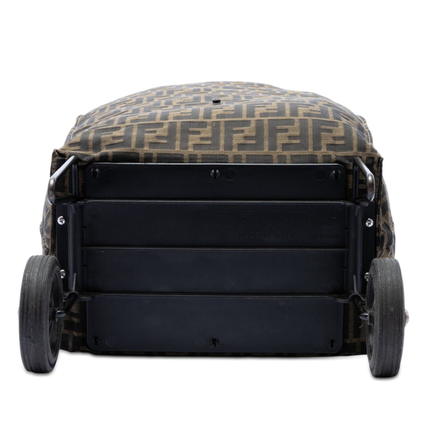 Fendi Zucca Canvas Foldable Jolly Trailer Rolling Cart