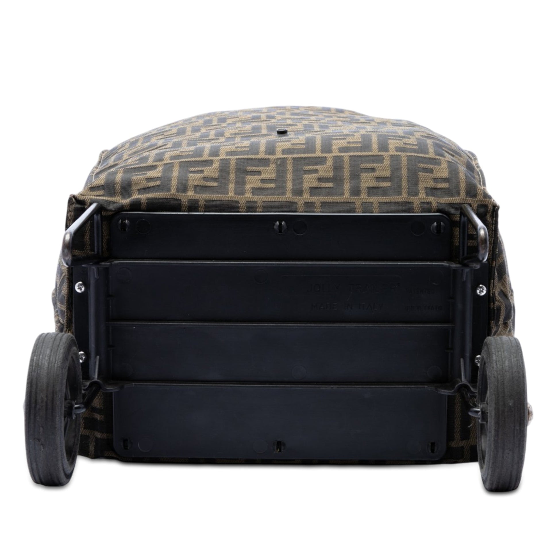 Fendi Zucca Canvas Foldable Jolly Trailer Rolling Cart