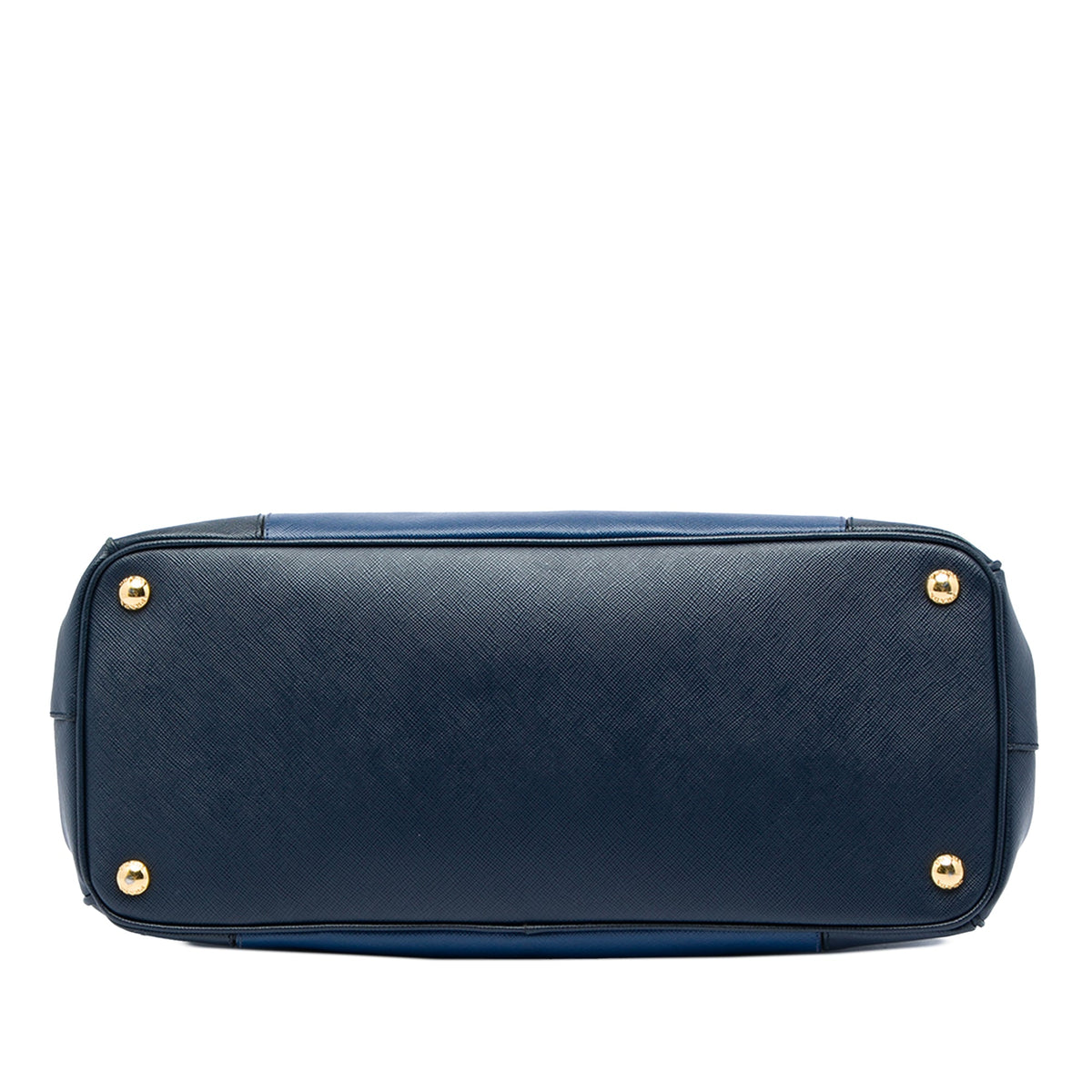 Prada Medium Bicolor Saffiano Lux Galleria Double Zip Satchel — Blue