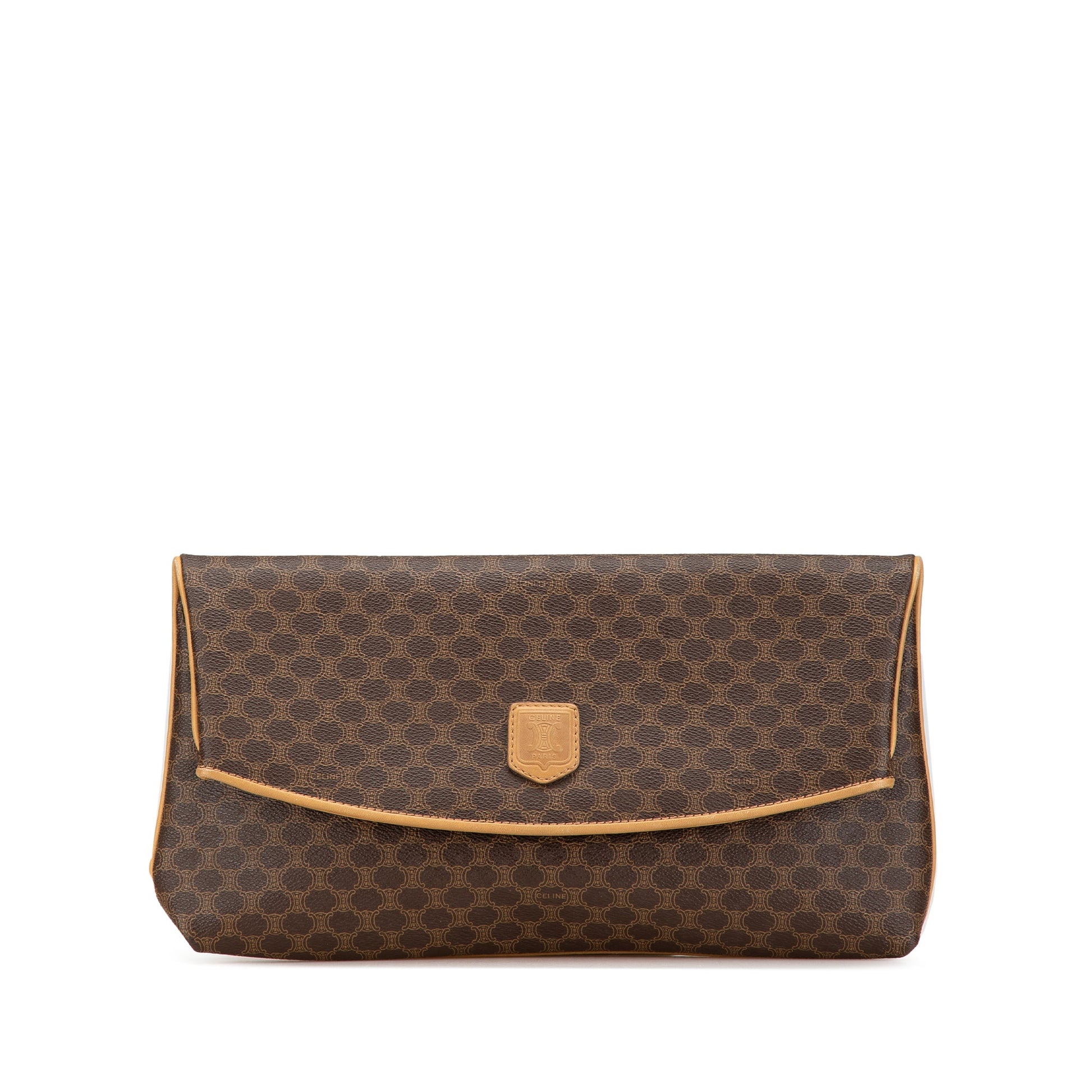 Celine Macadam Coated Canvas Clutch