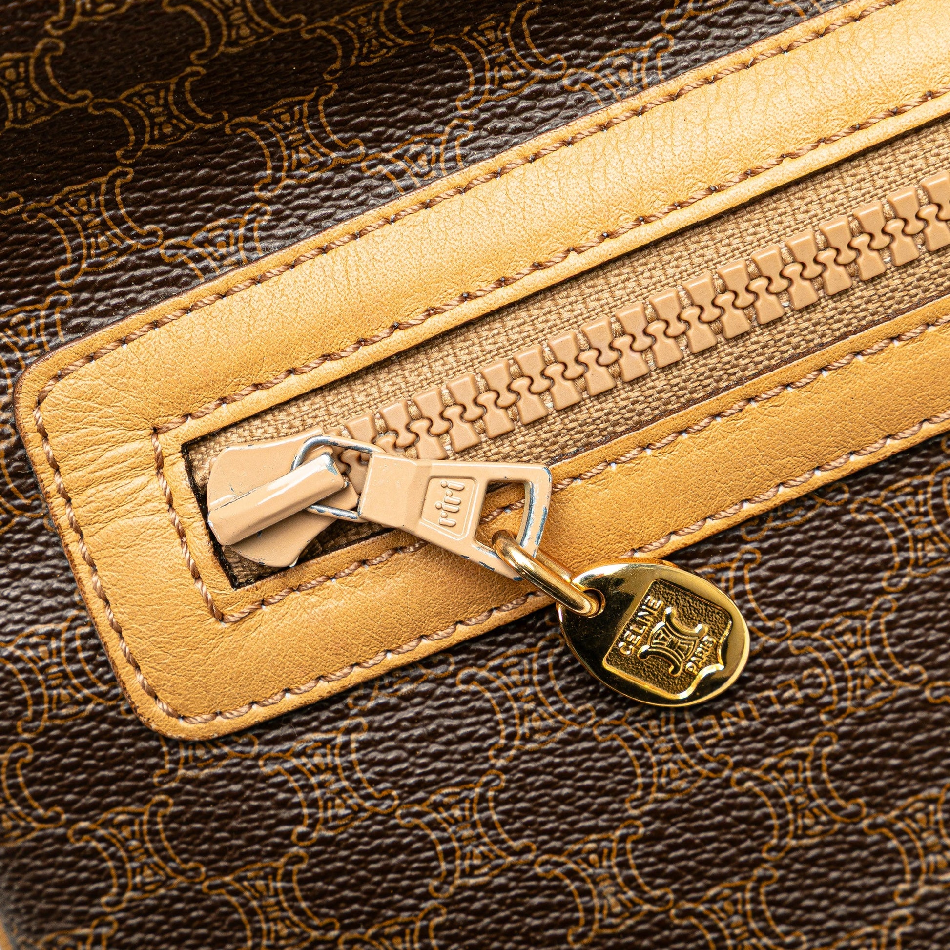 Celine Macadam Coated Canvas Clutch