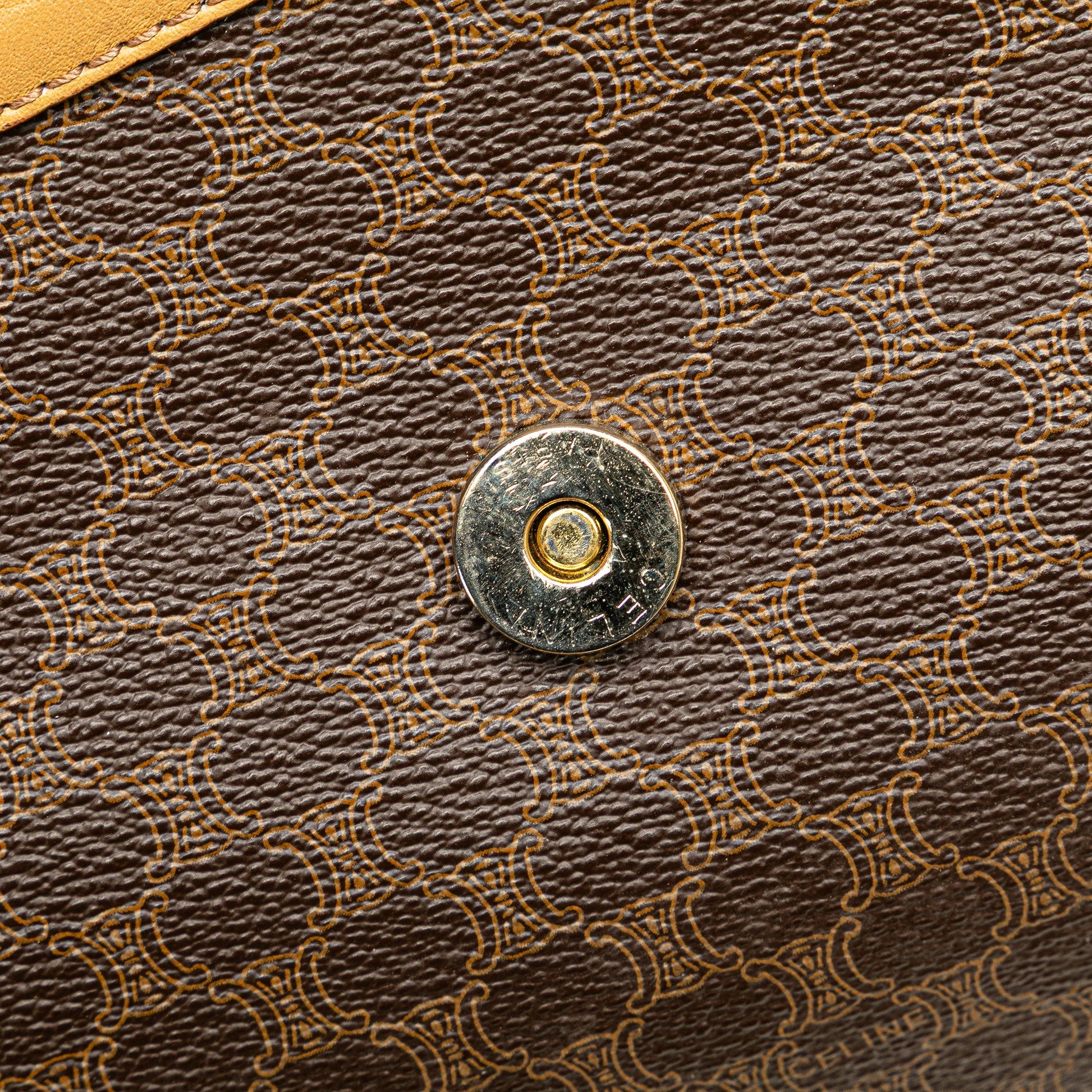 Celine Macadam Coated Canvas Clutch