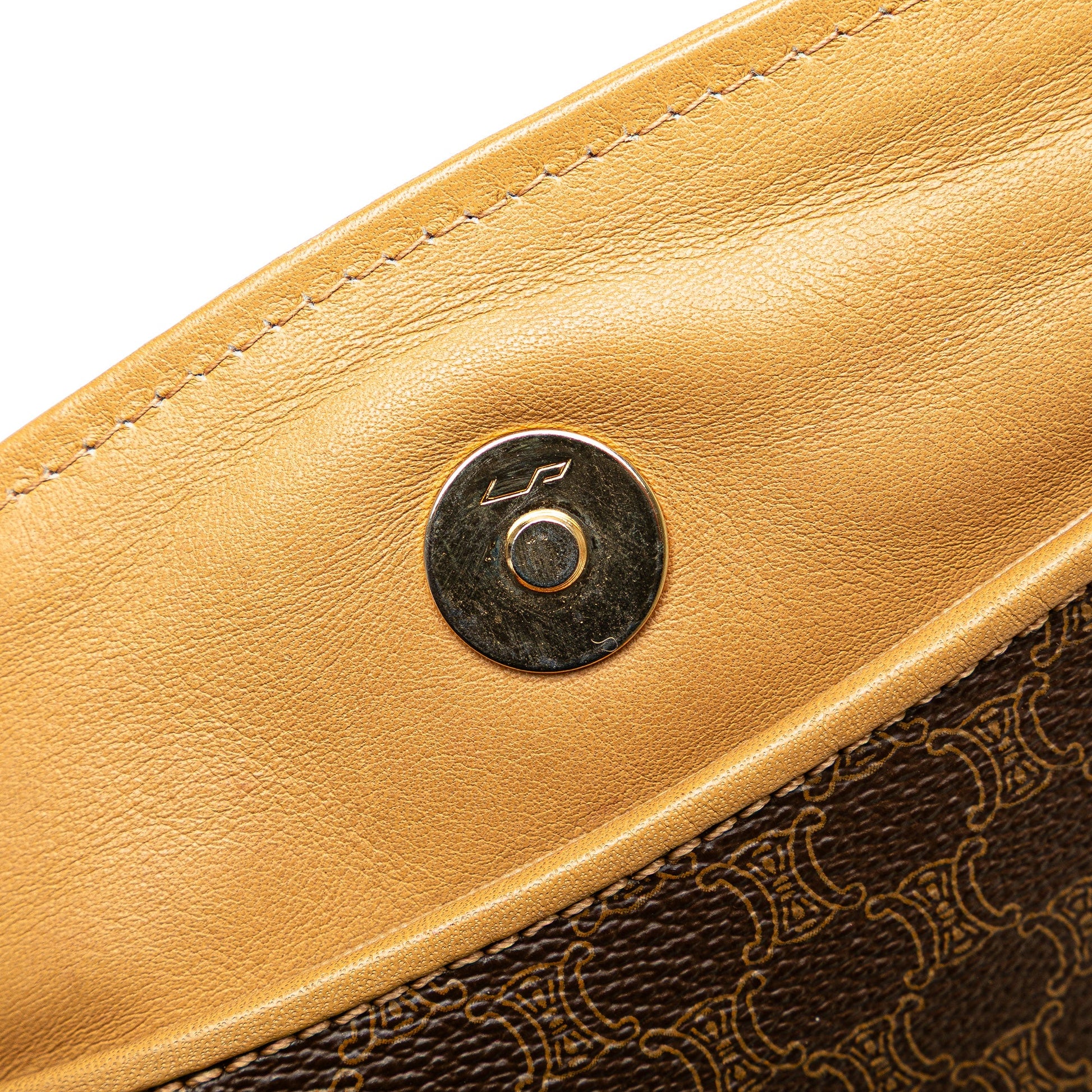 Celine Macadam Coated Canvas Clutch