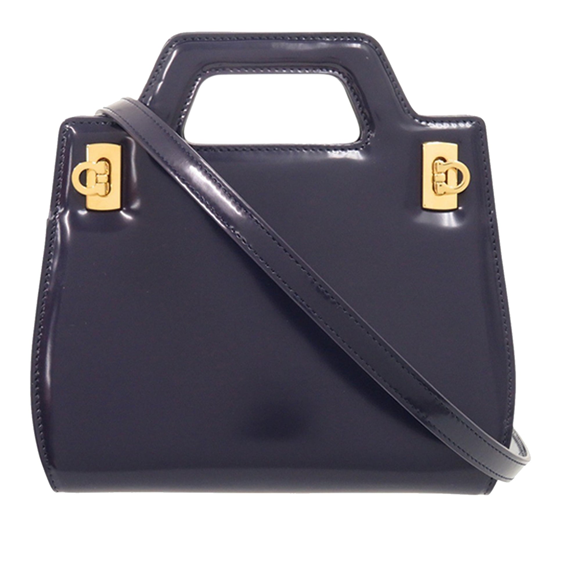 Ferragamo Mini Brushed Calfskin Wanda Top Handle Bag