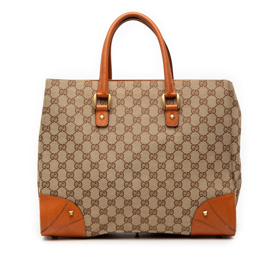 Gucci GG Canvas Nailhead Handbag