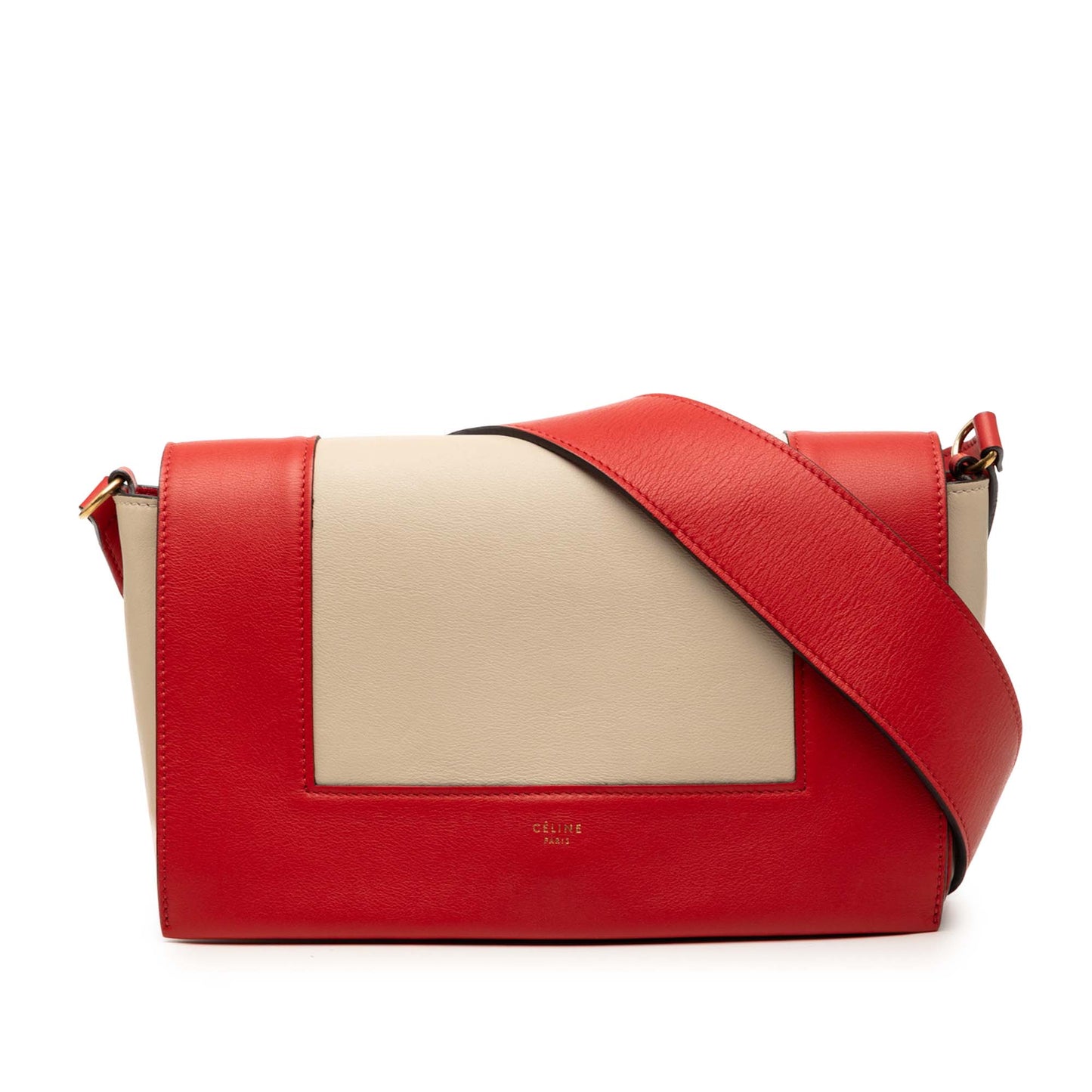Celine Medium Shiny Smooth Calfskin Frame Shoulder Bag