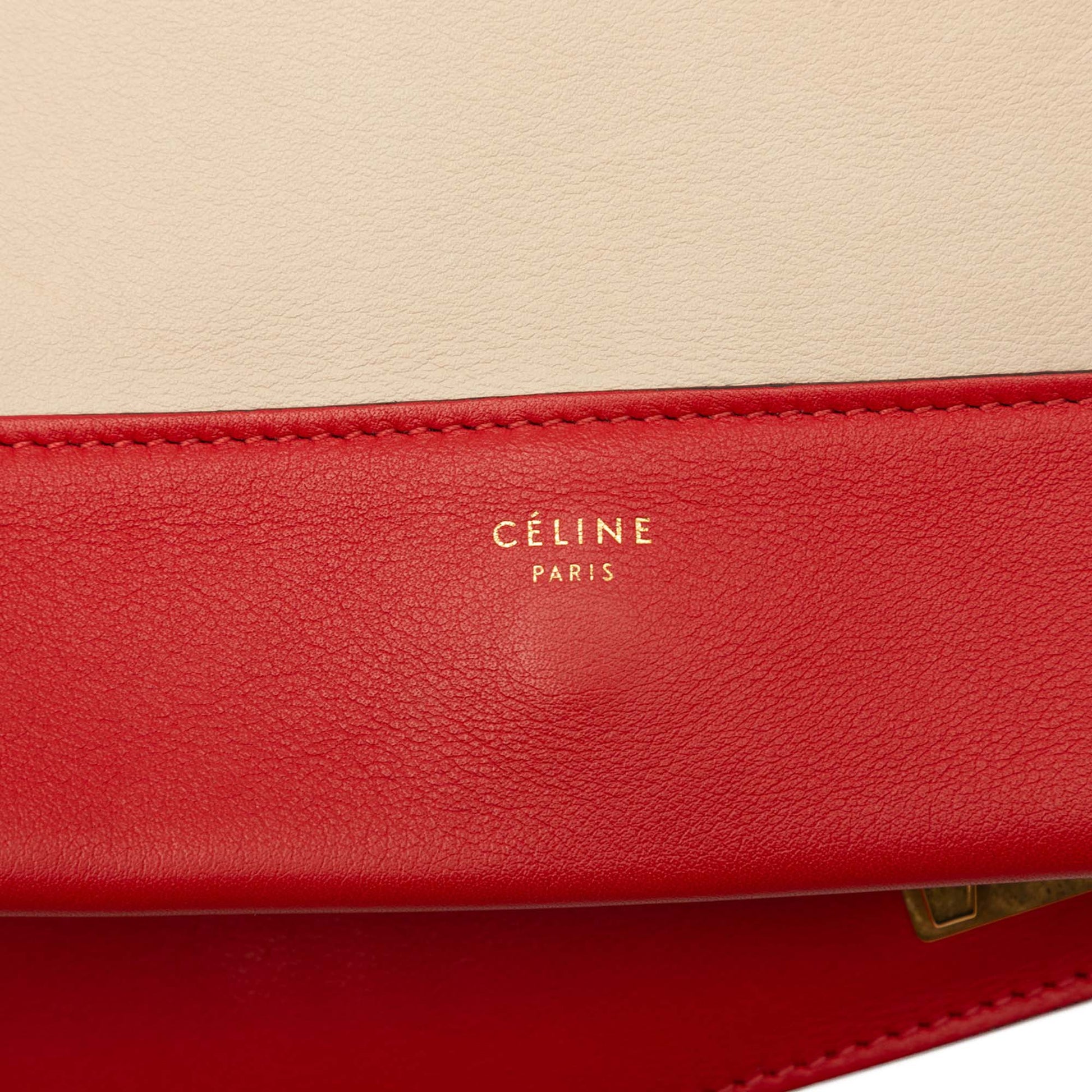 Celine Medium Shiny Smooth Calfskin Frame Shoulder Bag