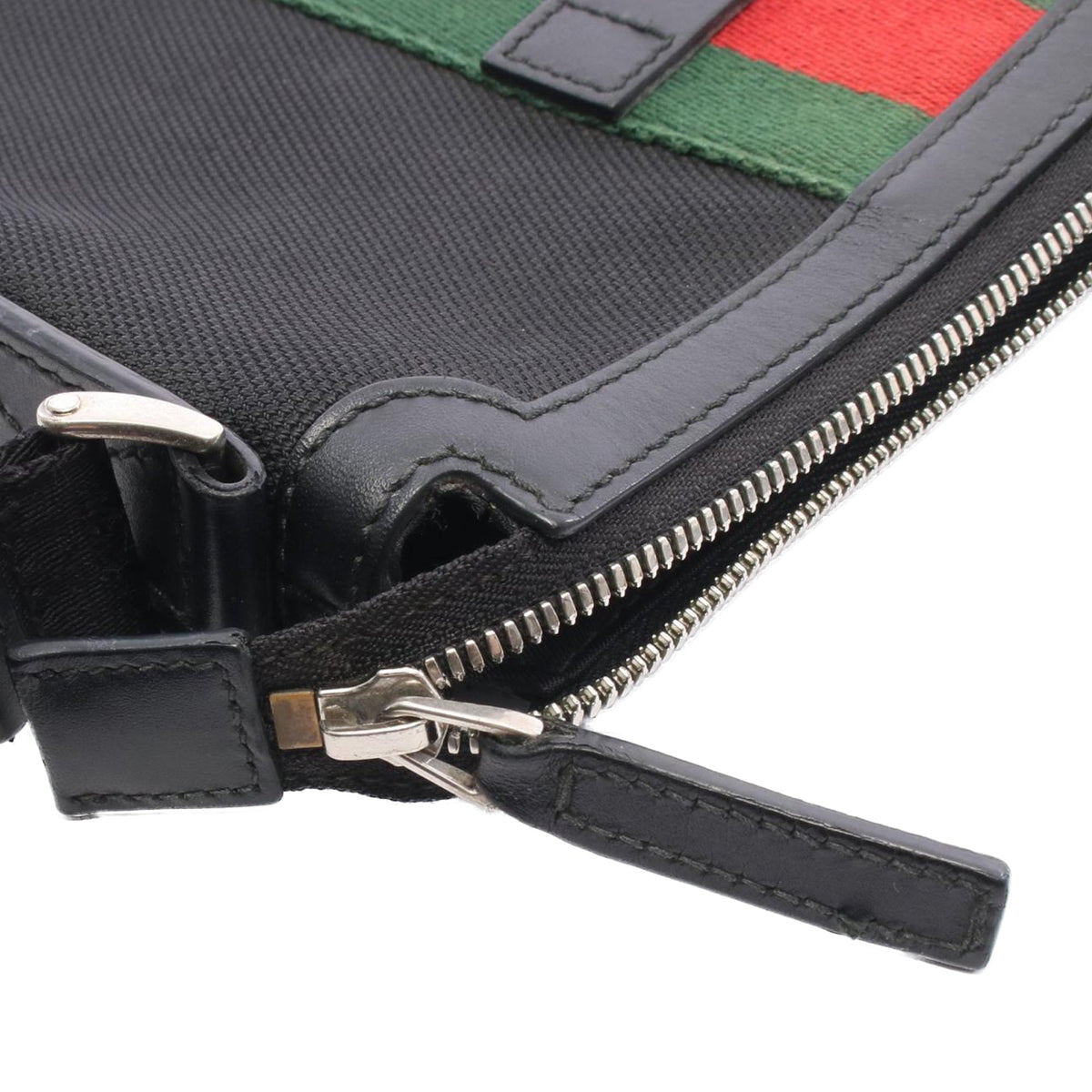 Gucci Techno Canvas Web Messenger Bag — Black