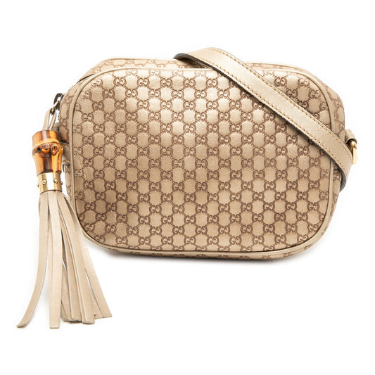 Gucci Metallic Microguccissima Sunshine Disco Camera Bag