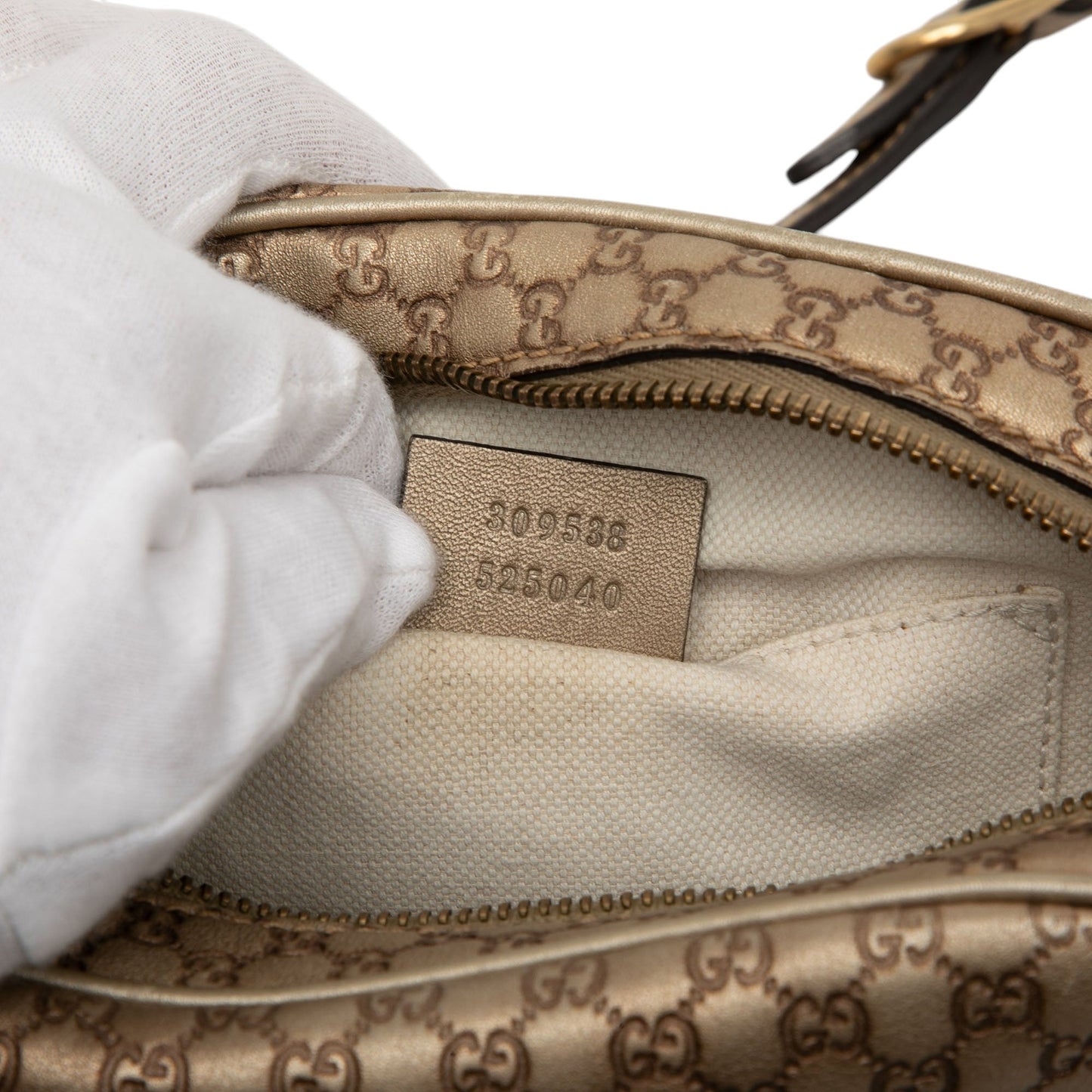 Gucci Metallic Microguccissima Sunshine Disco Camera Bag