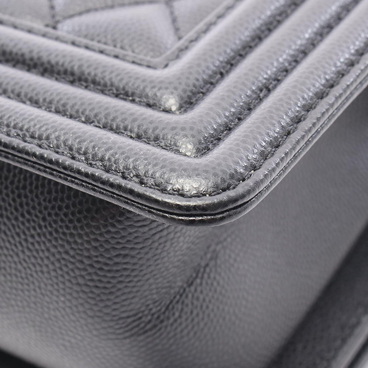 Chanel Old Medium Quilted Caviar Boy Flap