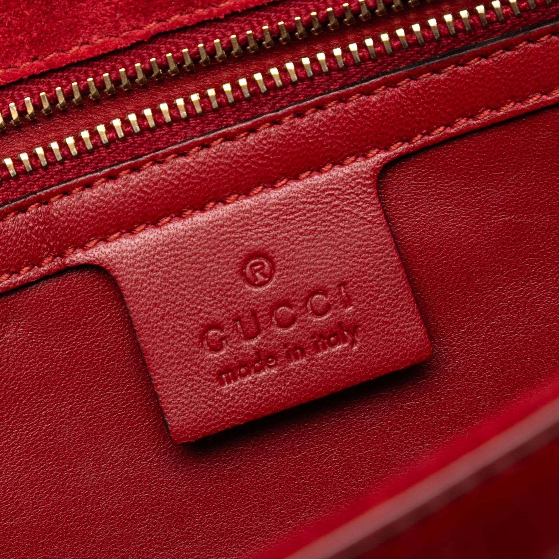 Gucci Microguccissima Patent Broadway Clutch
