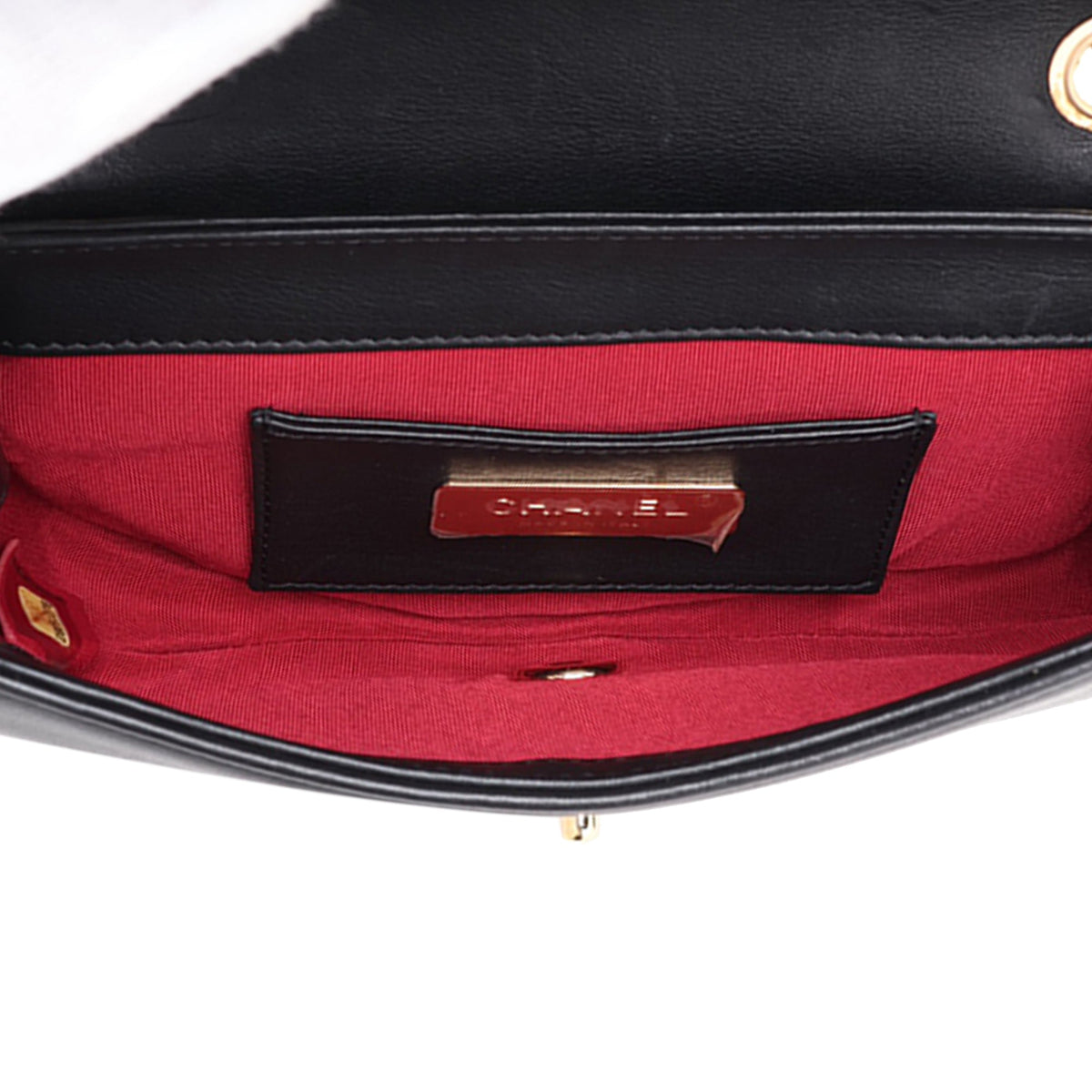 Chanel Small Quilted Calfskin Underline Flap — Black