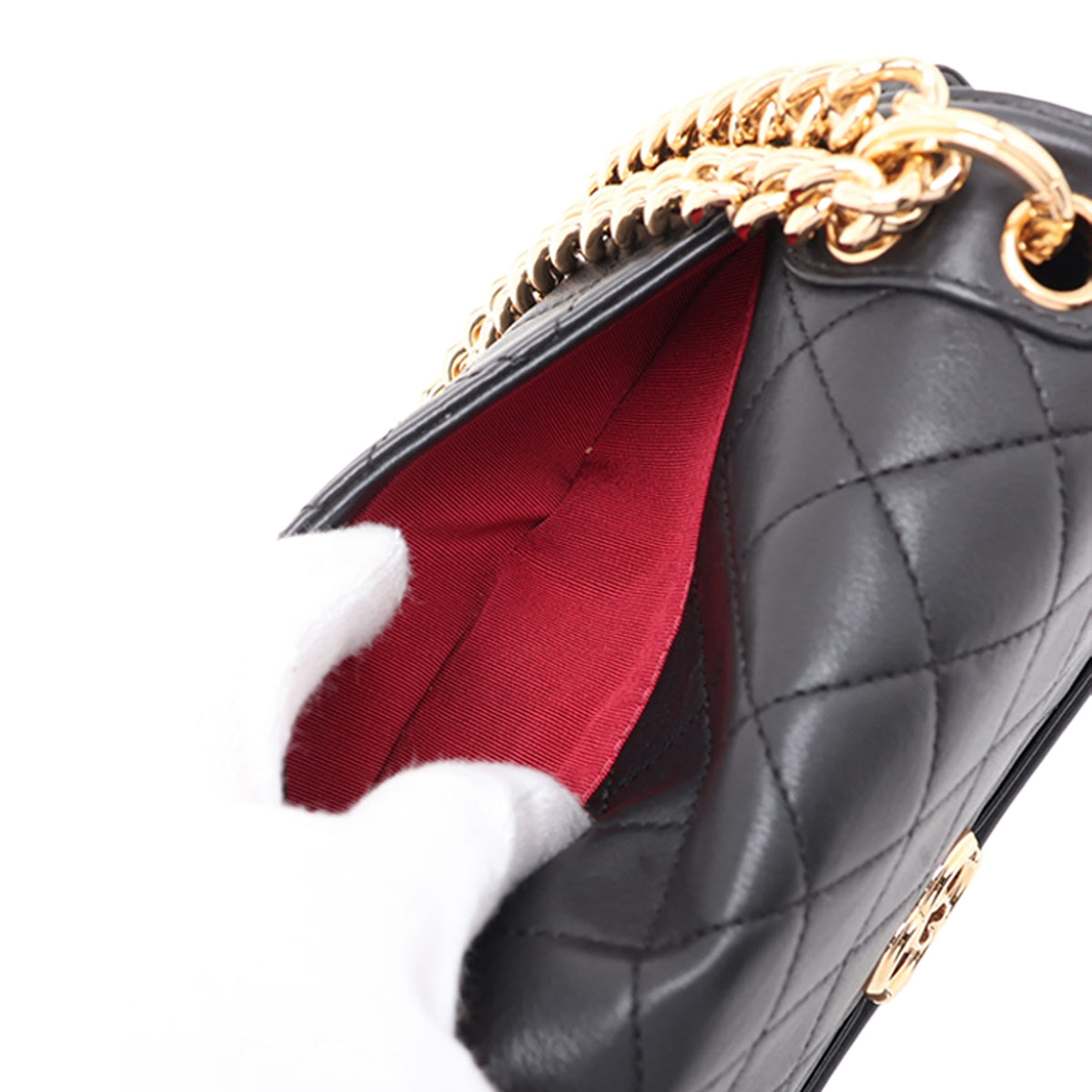 Chanel Small Quilted Calfskin Underline Flap — Black