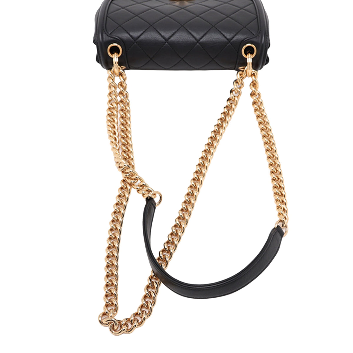 Chanel Small Quilted Calfskin Underline Flap — Black