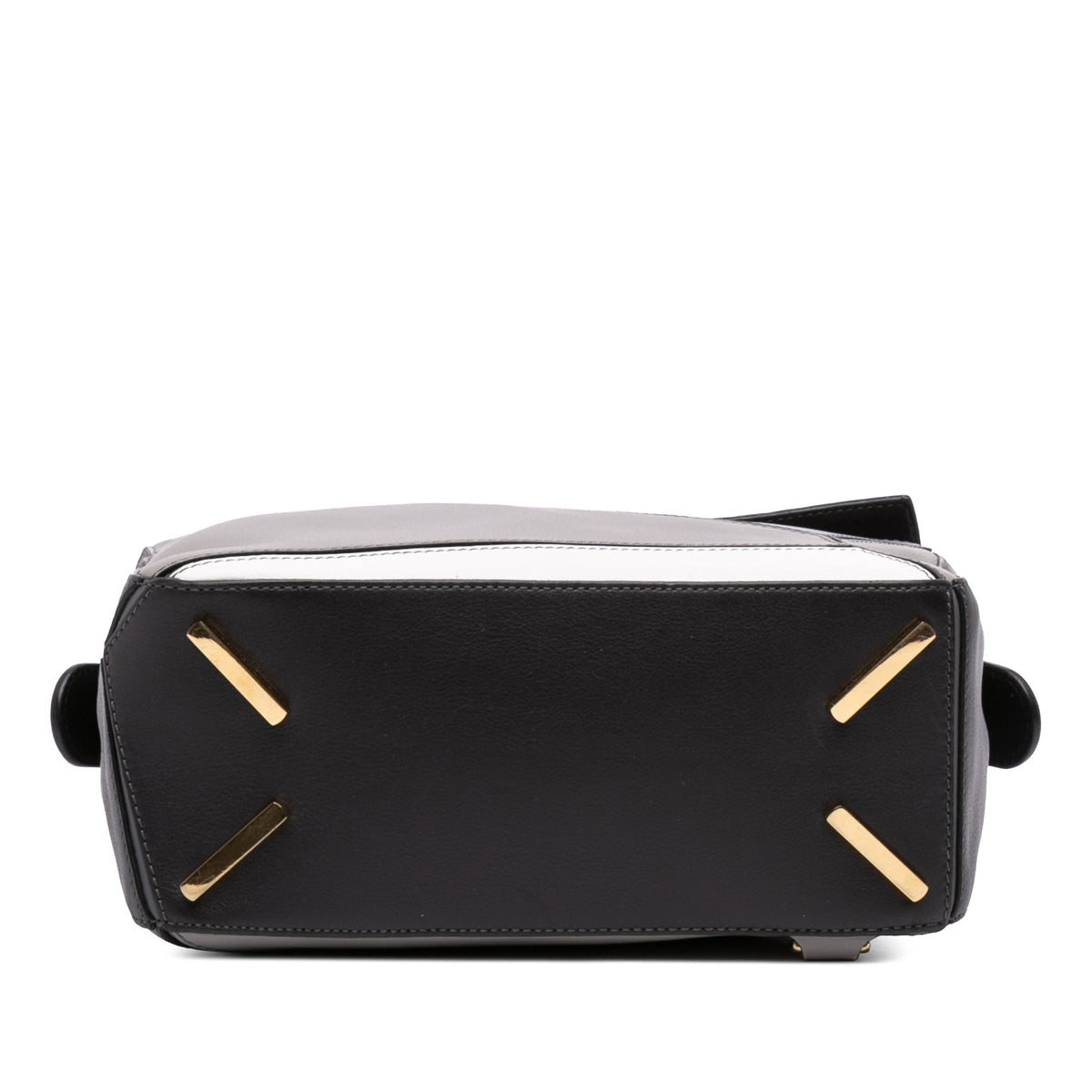 LOEWE Medium Tricolor Calfskin Puzzle Satchel — Gray