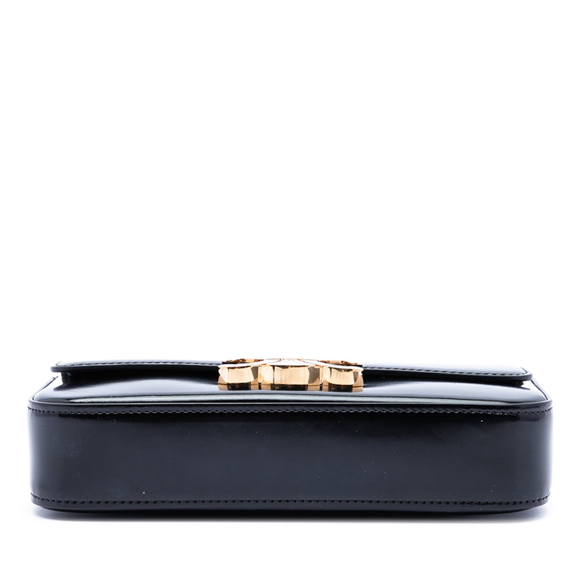 Celine Shiny Calfskin Triomphe Claude Shoulder Bag