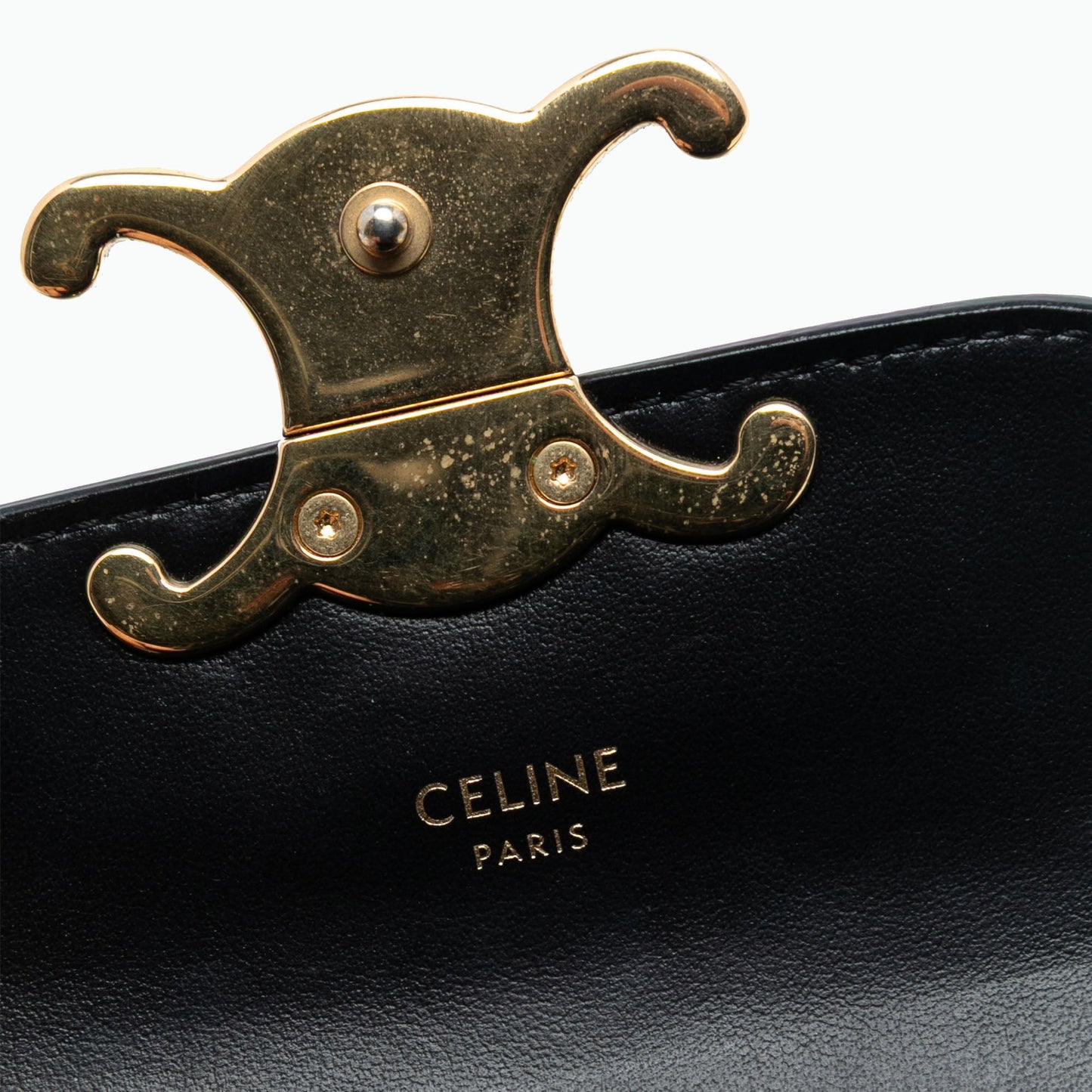 Celine Mini Shiny Calfskin Triomphe Crossbody