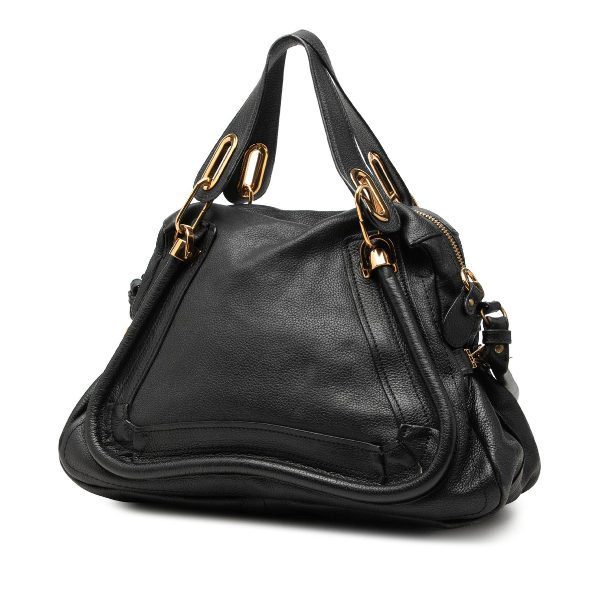 Chloé Medium Pebbled Leather Paraty Satchel