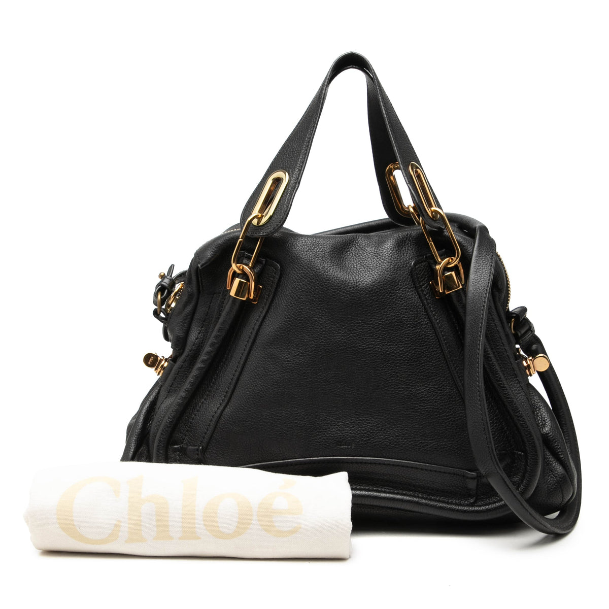 Chloé Medium Pebbled Leather Paraty Satchel
