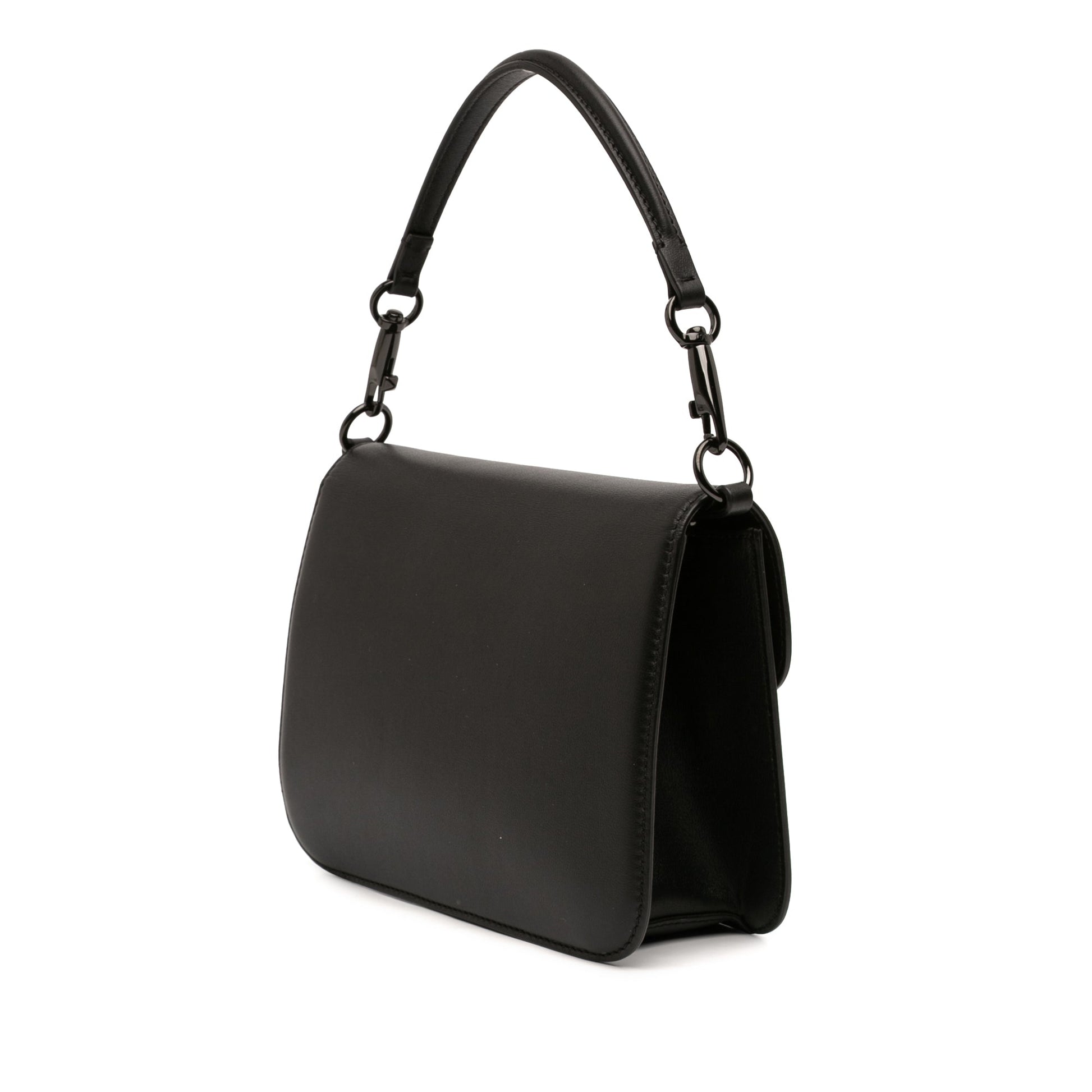 Valentino Calfskin Logo Flap Satchel