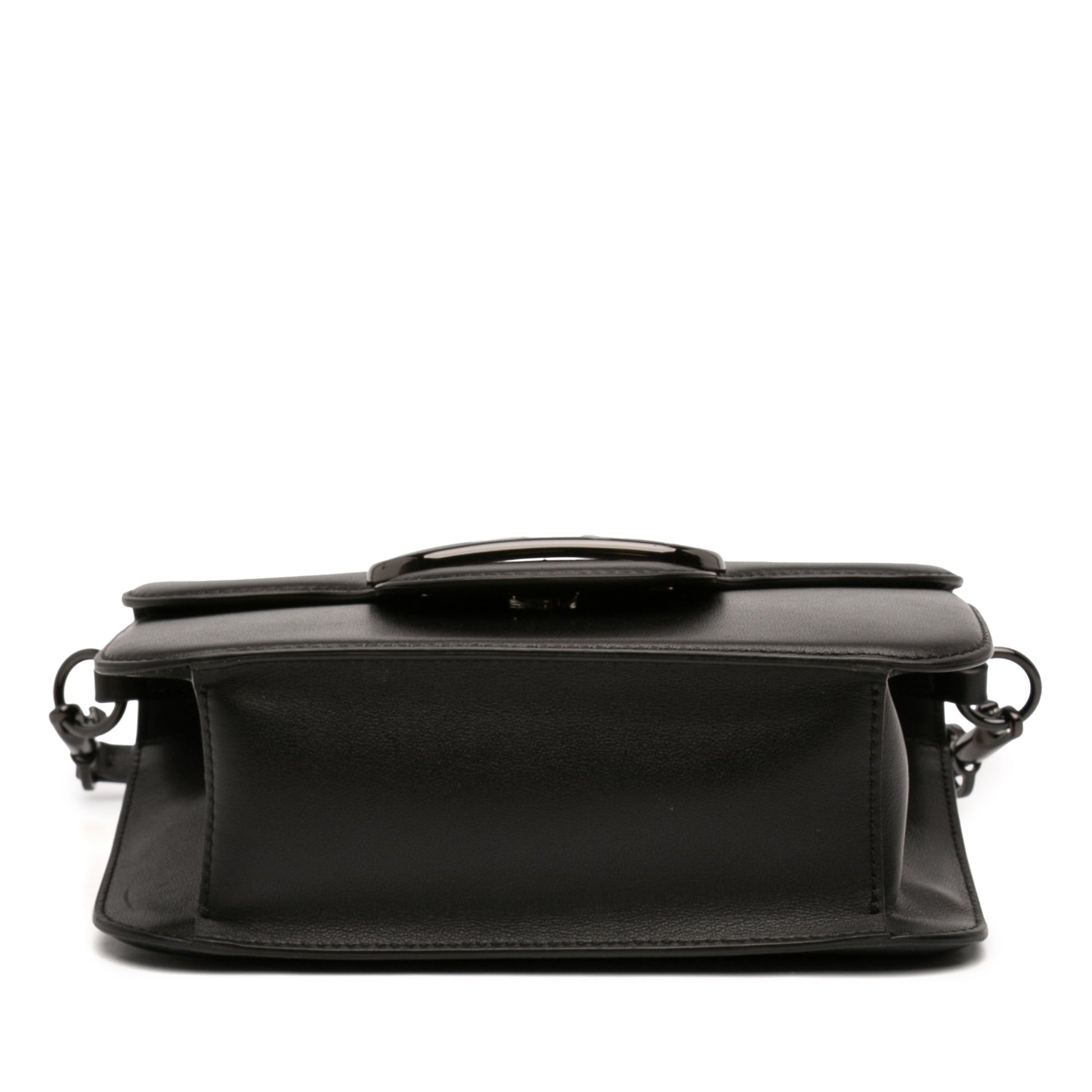 Valentino Calfskin Logo Flap Satchel
