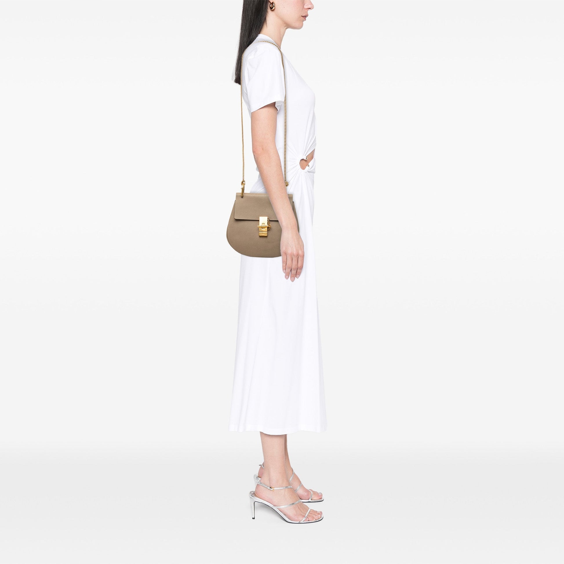 Chloé Small Grained Calfskin Drew Crossbody