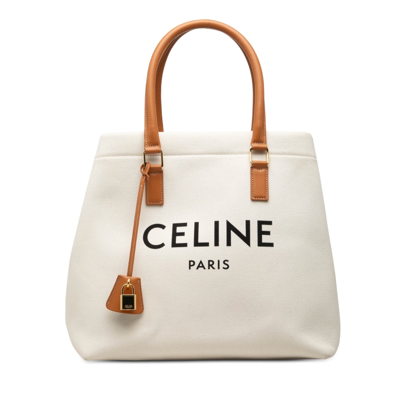 Celine Small Canvas Logo Print Horizontal Cabas Tote