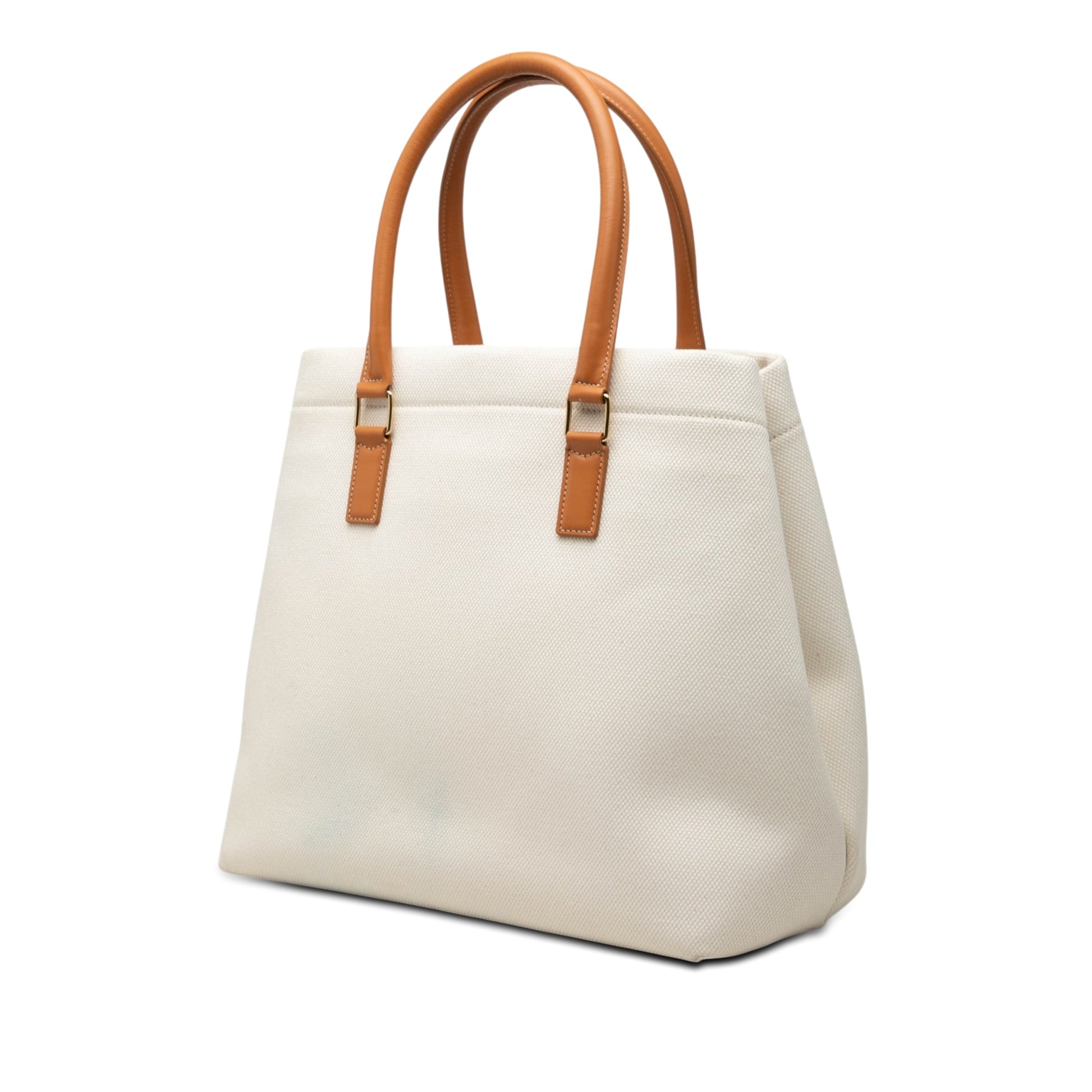 Celine Small Canvas Logo Print Horizontal Cabas Tote