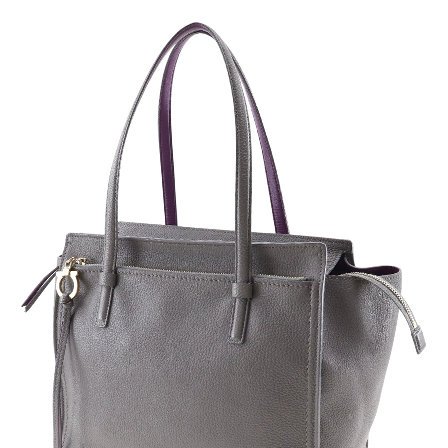 Ferragamo Medium Pebbled Calfskin Amy Tote