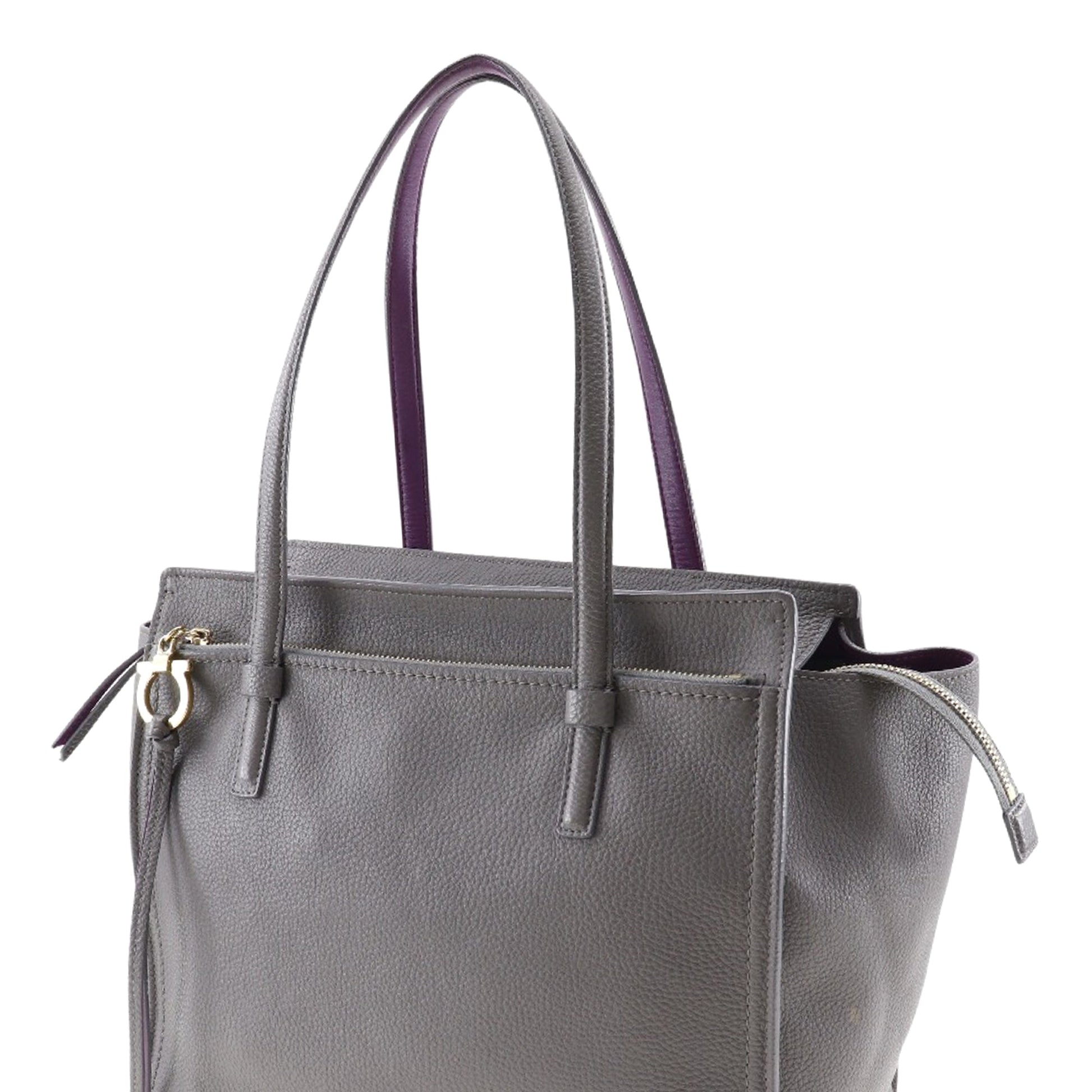 Ferragamo Medium Pebbled Calfskin Amy Tote