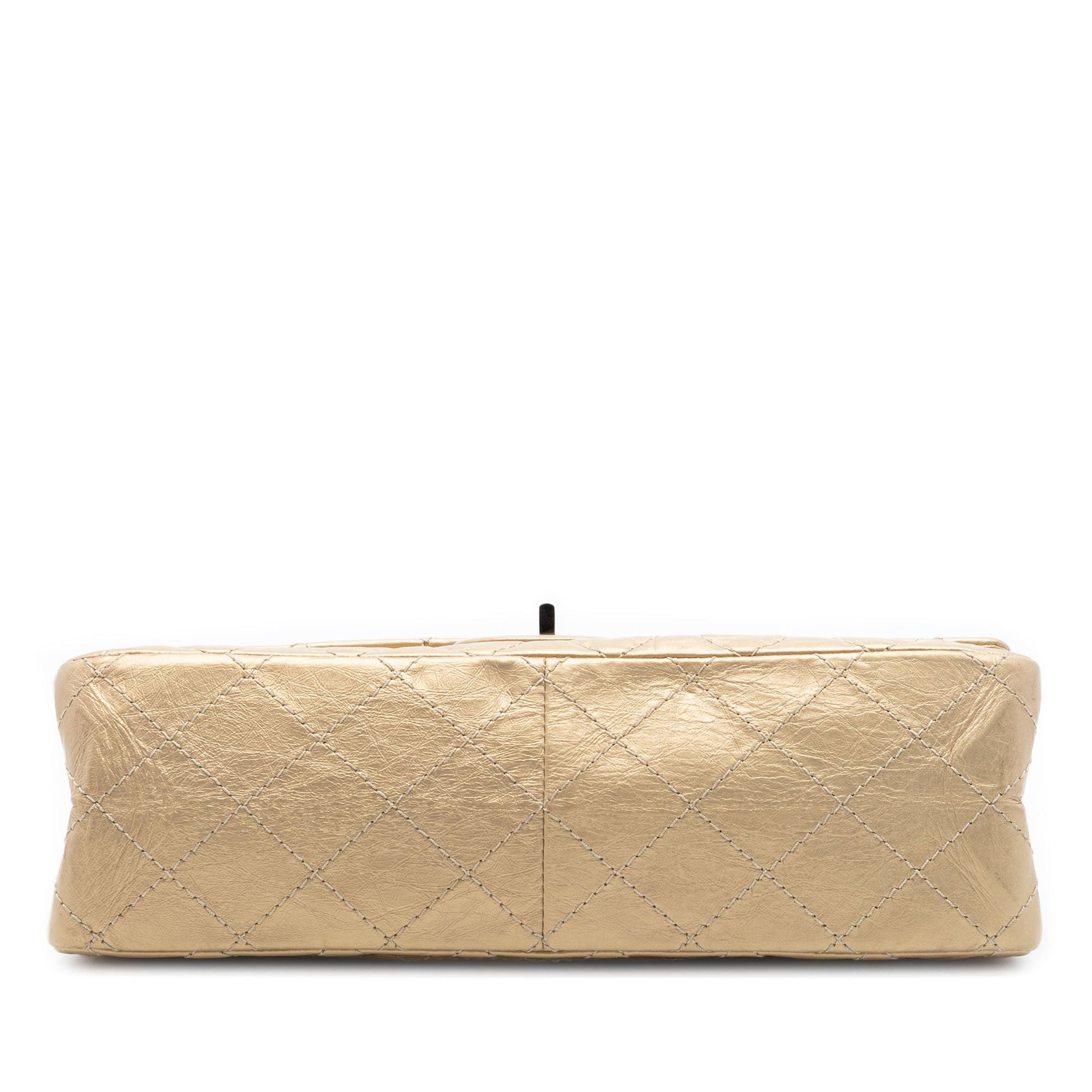 Chanel Quilted Metallic Aged Calfskin Reissue 2.55 Double Flap 226