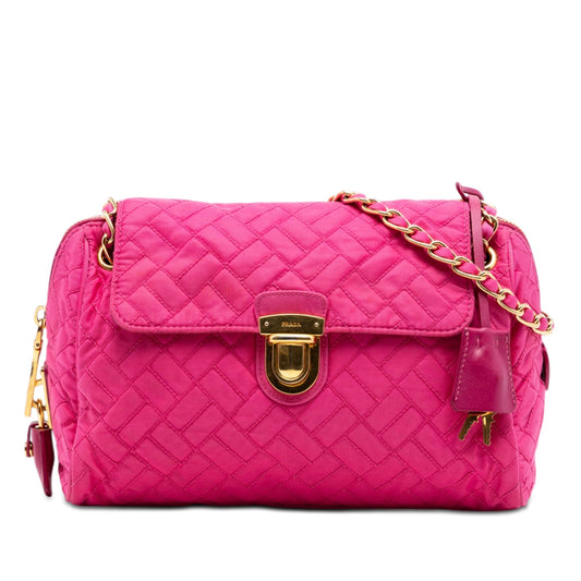 Prada Impuntu Tessuto Chain Crossbody