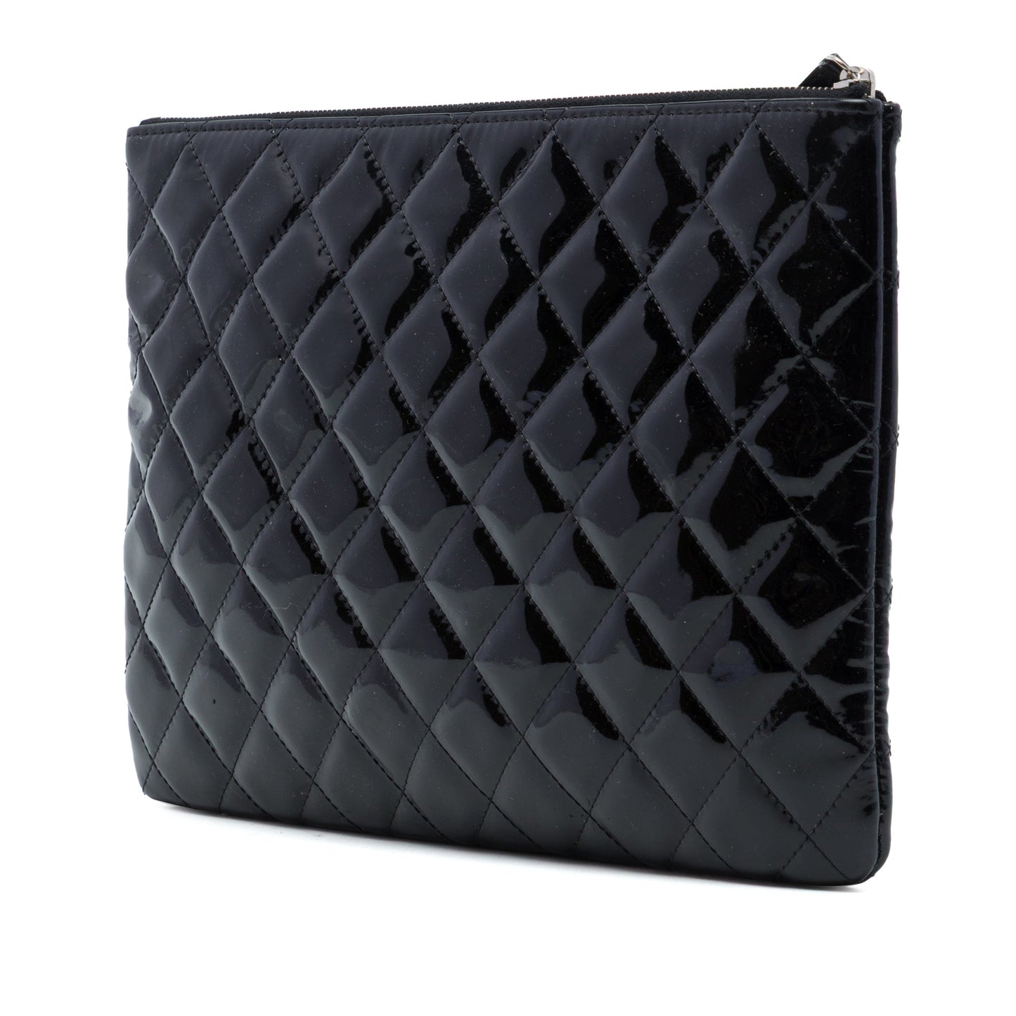 Chanel Medium Quilted Patent O Case Clutch