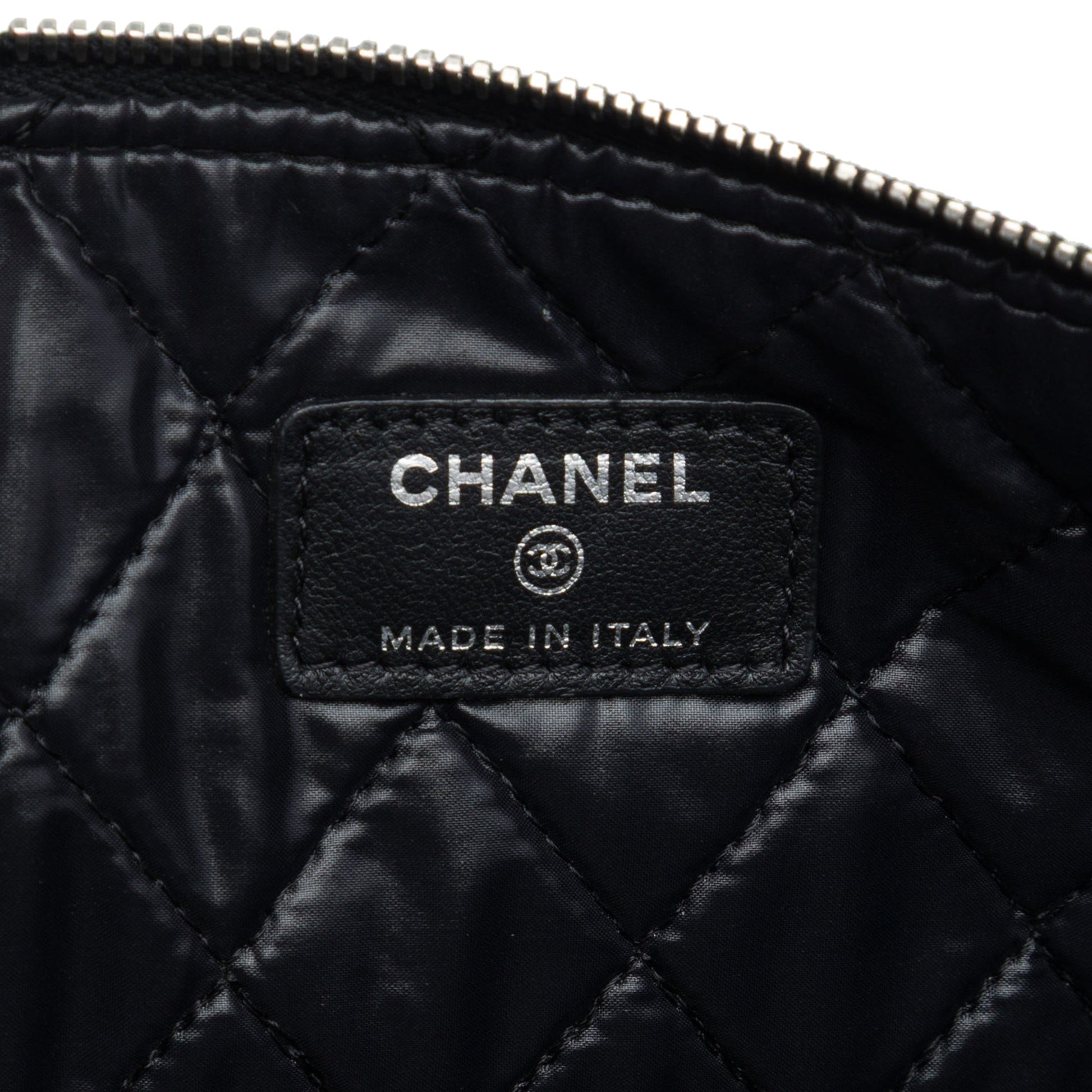Chanel Medium Quilted Patent O Case Clutch