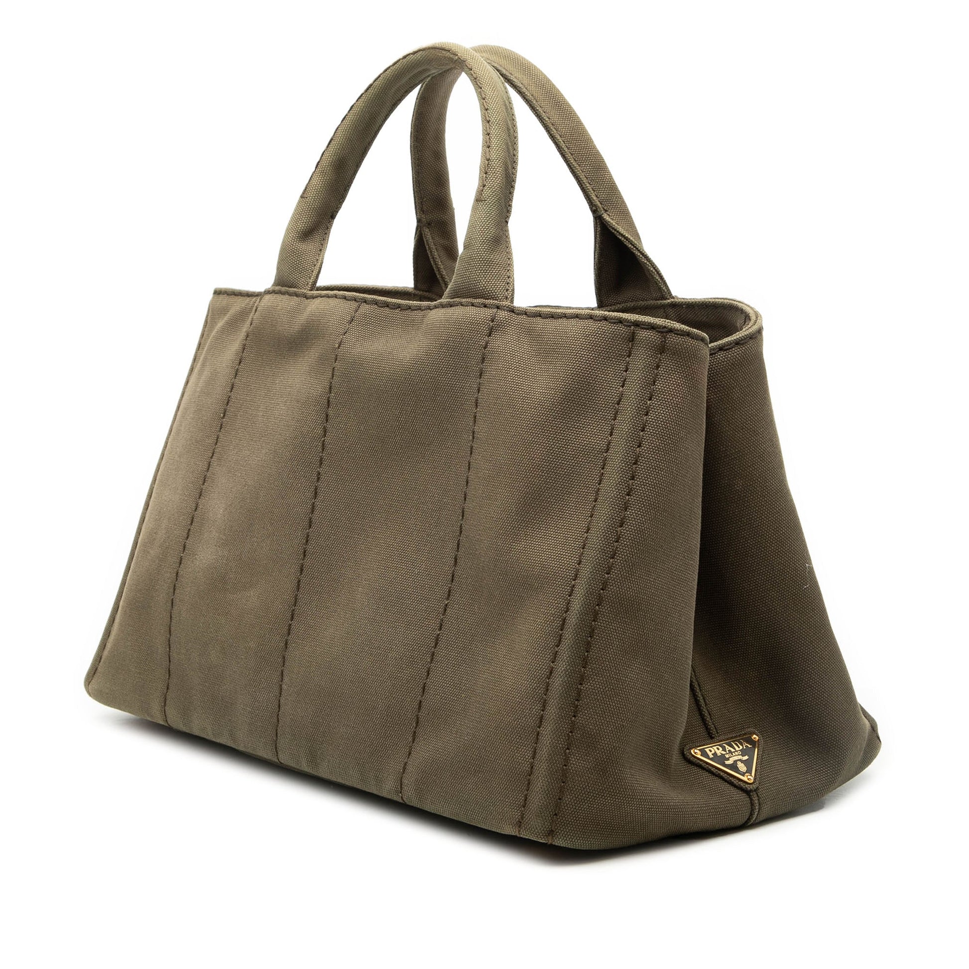 Prada Canvas Canapa Logo Satchel