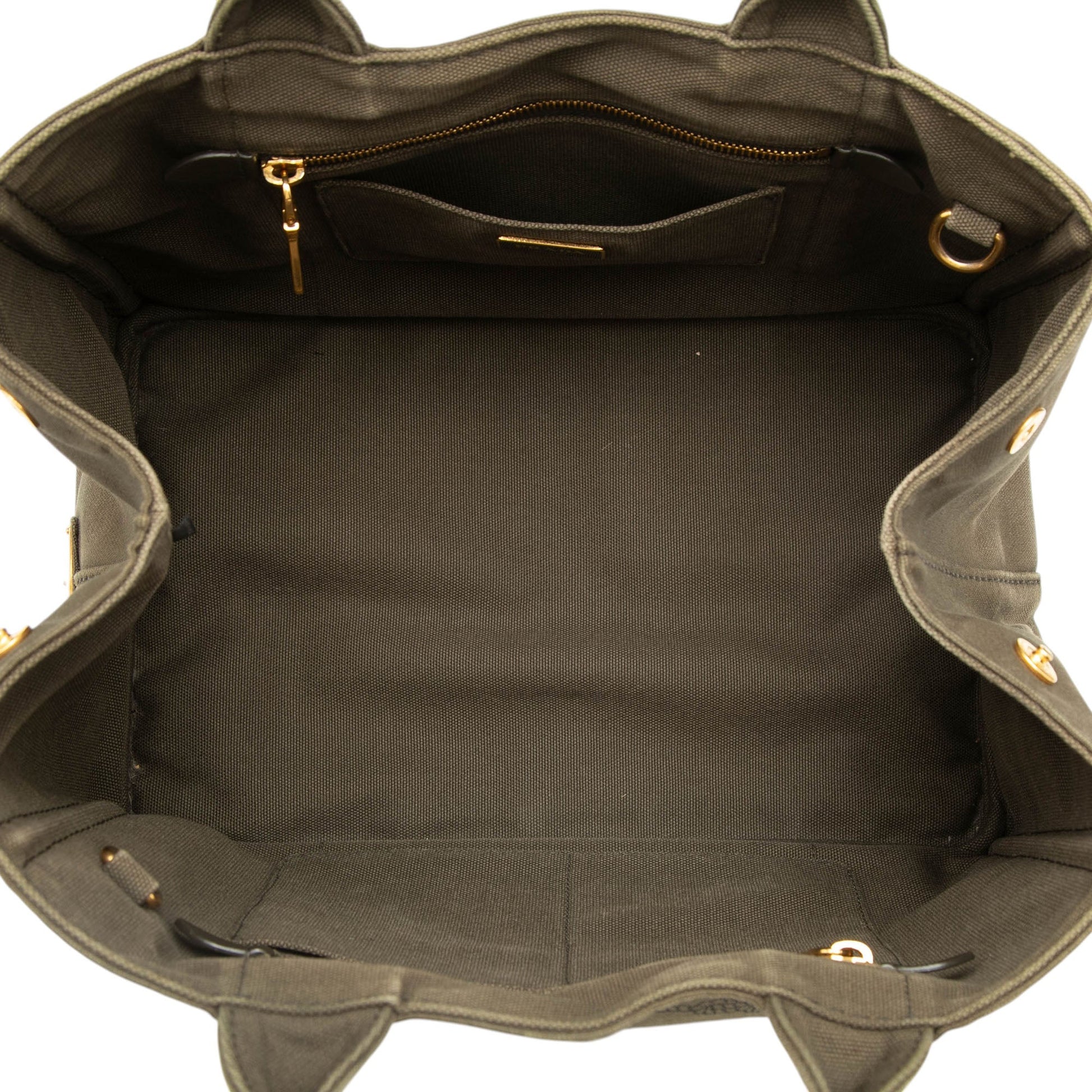Prada Canvas Canapa Logo Satchel