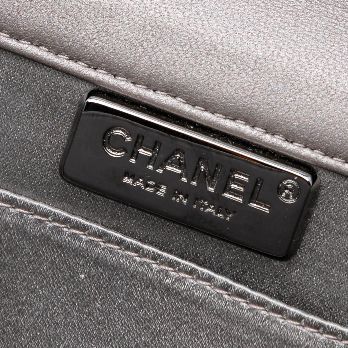 Chanel Small Lambskin Chocolate Bar CC Piercing Studded Chain Flap