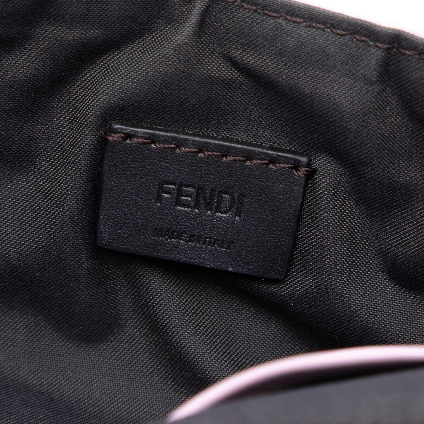 Fendi Mini Zucca Embossed Velvet Baguette Satchel