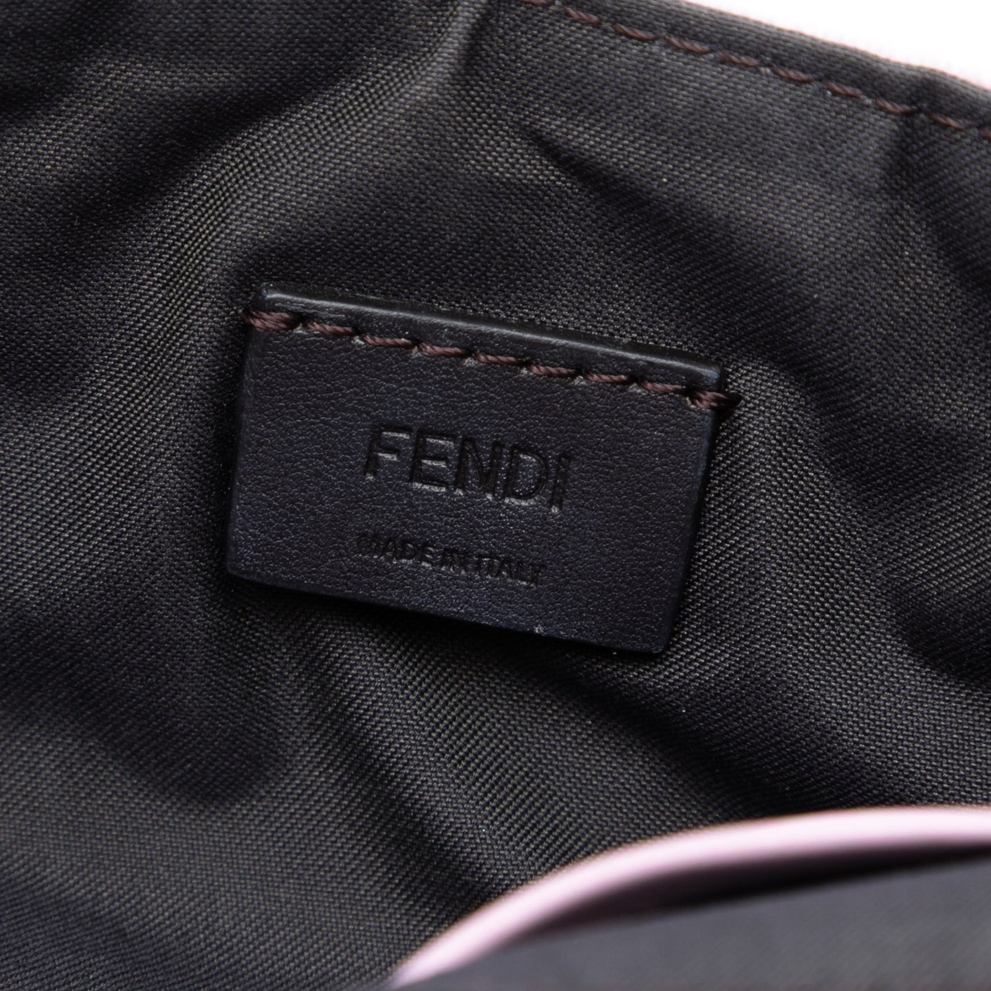 Fendi Mini Zucca Embossed Velvet Baguette Satchel