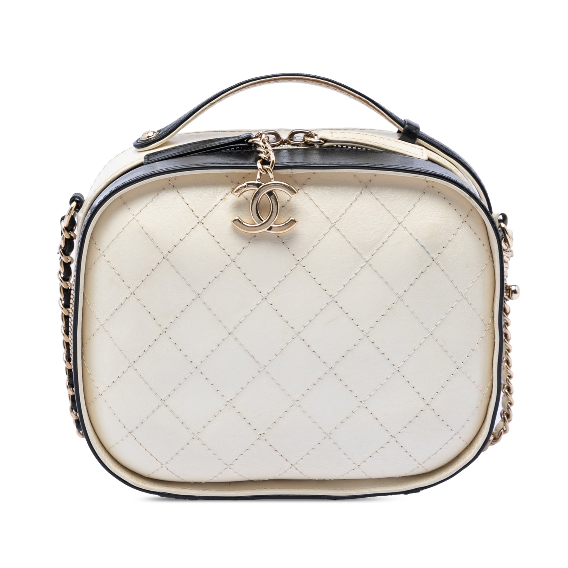 Chanel Small CC Crumpled Calfskin Vanity Case