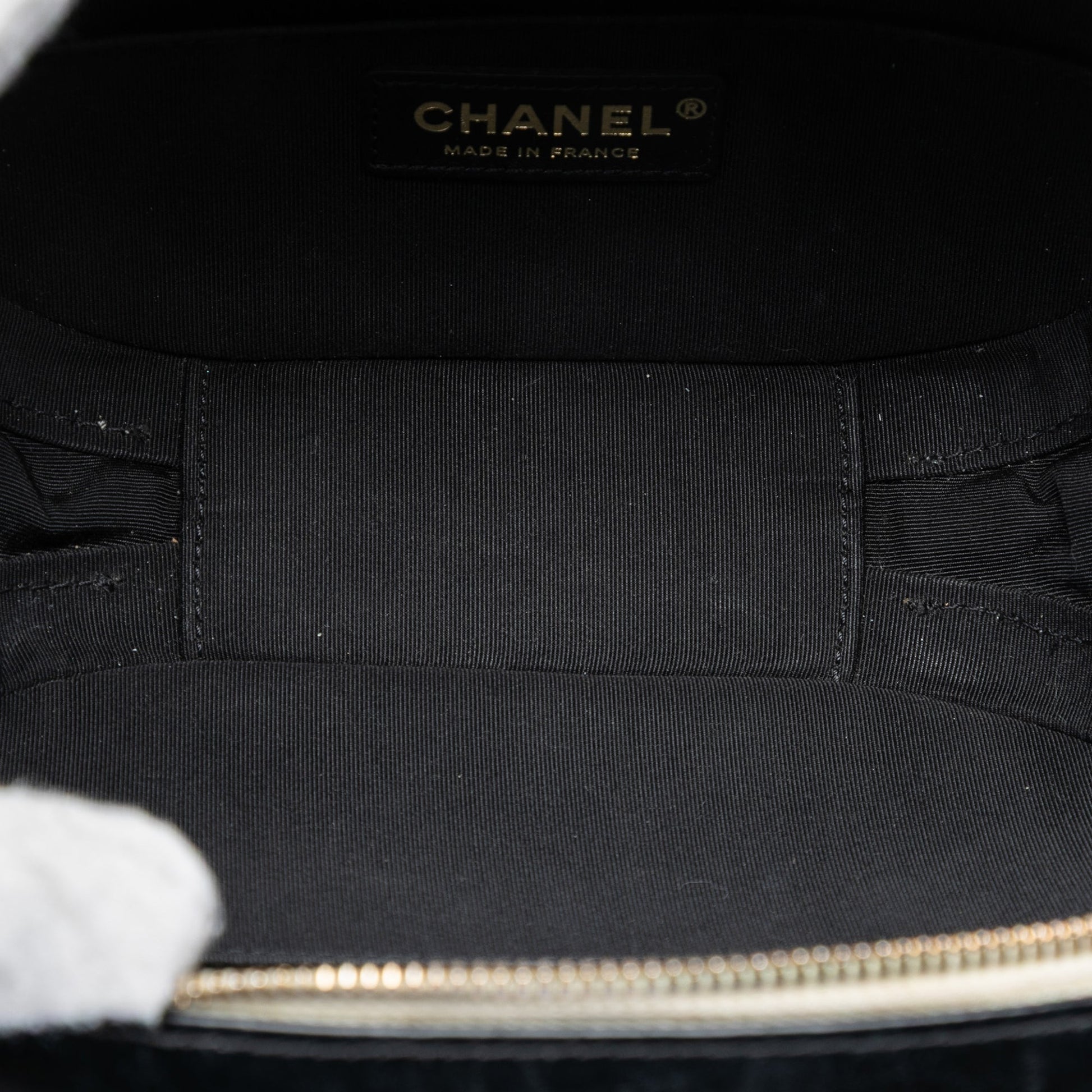 Chanel Small CC Crumpled Calfskin Vanity Case