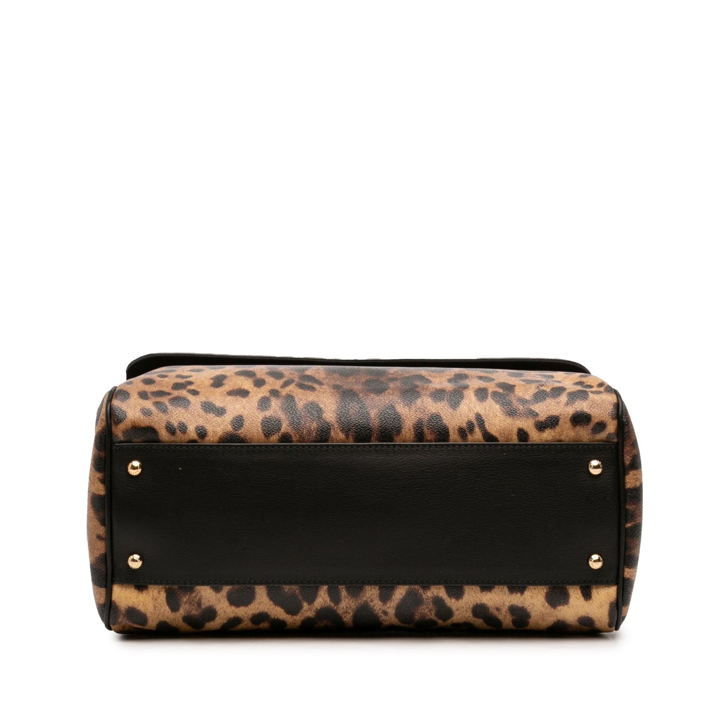 Dolce & Gabbana Large Leopard Print Calfskin Miss Sicily Satchel