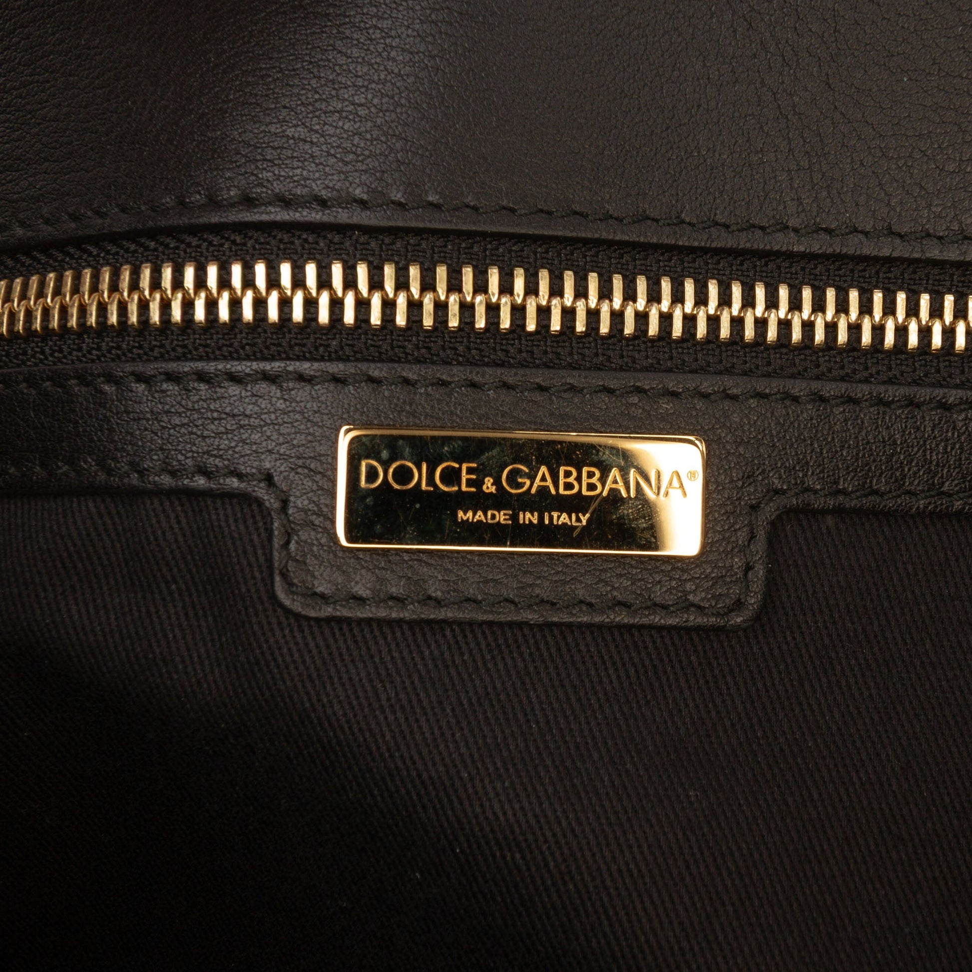 Dolce & Gabbana Large Leopard Print Calfskin Miss Sicily Satchel