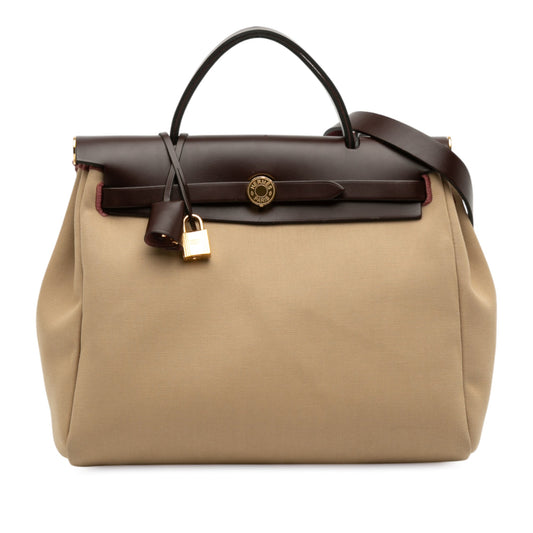 HermÃ¨s Toile Officier Vache Hunter Verso Herbag Zip 31