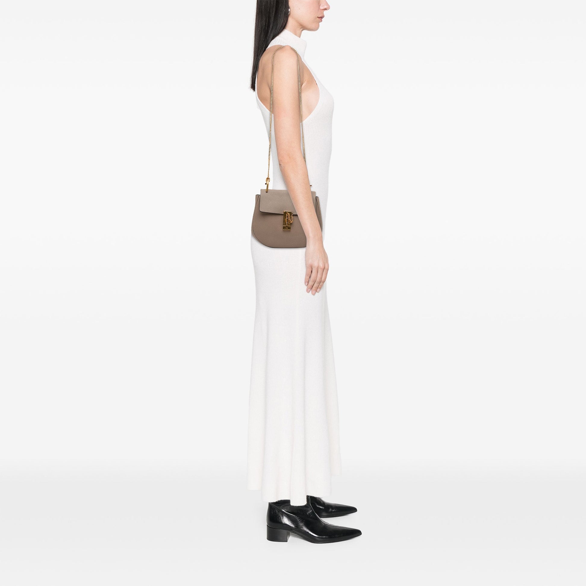 Chloé Small Leather Drew Crossbody