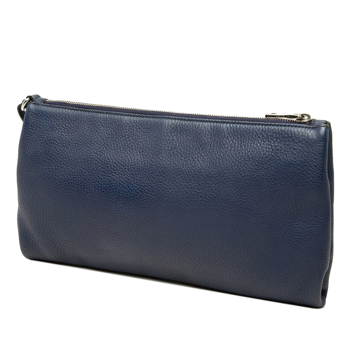 Prada Vitello Daino Clutch — Blue
