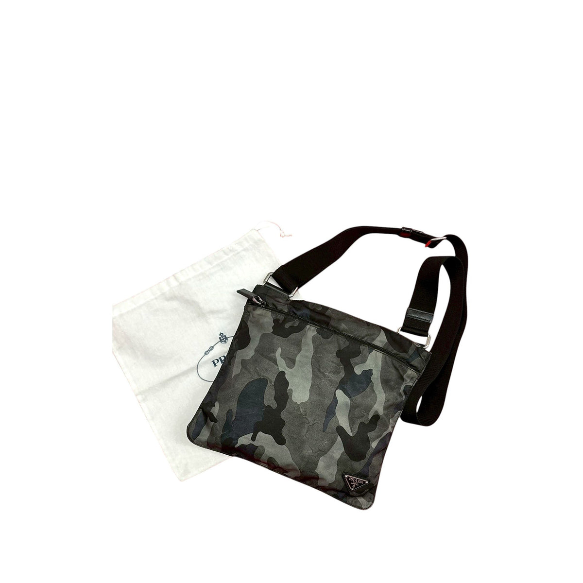 Prada Tessuto Camouflage Zip Top Crossbody