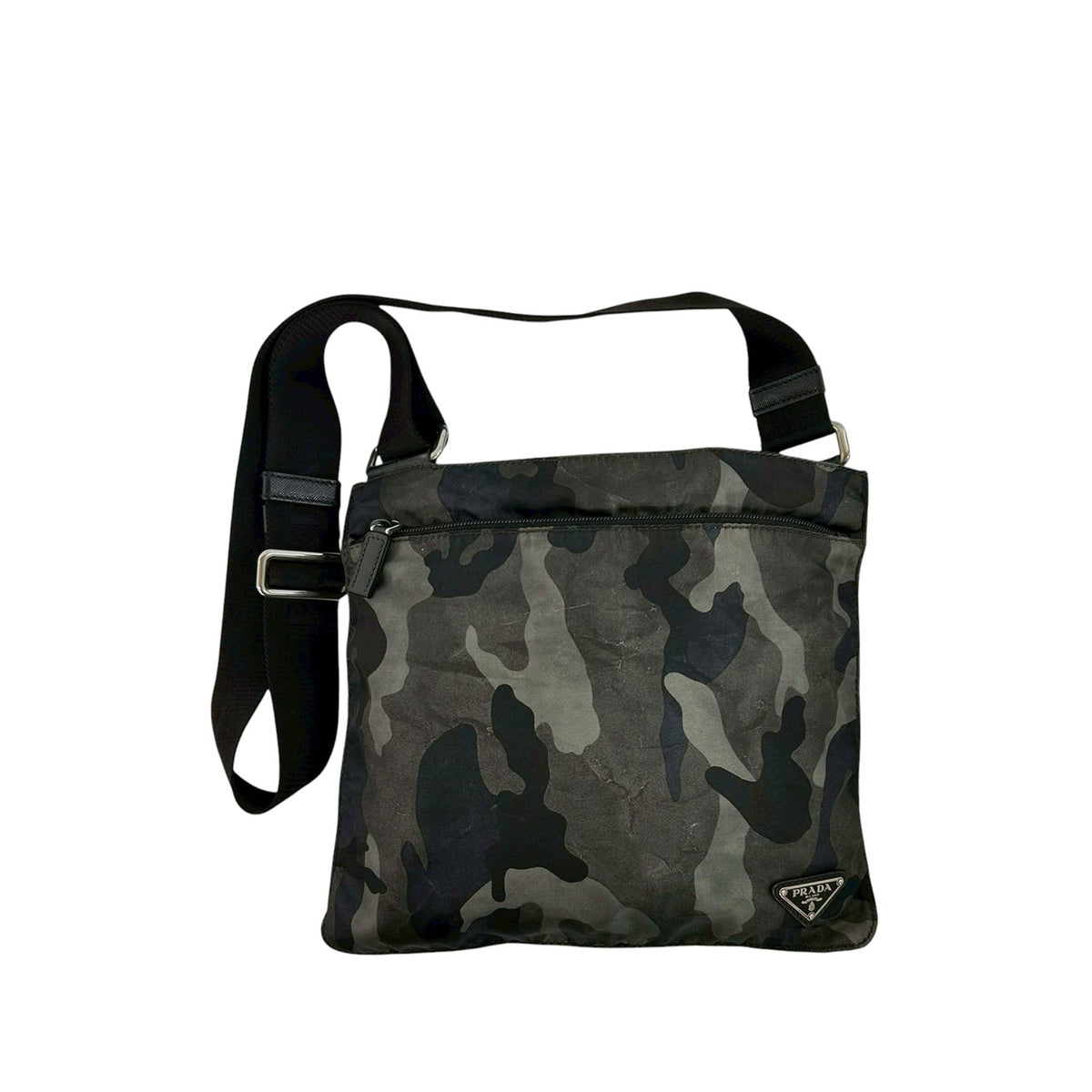 Prada Tessuto Camouflage Zip Top Crossbody
